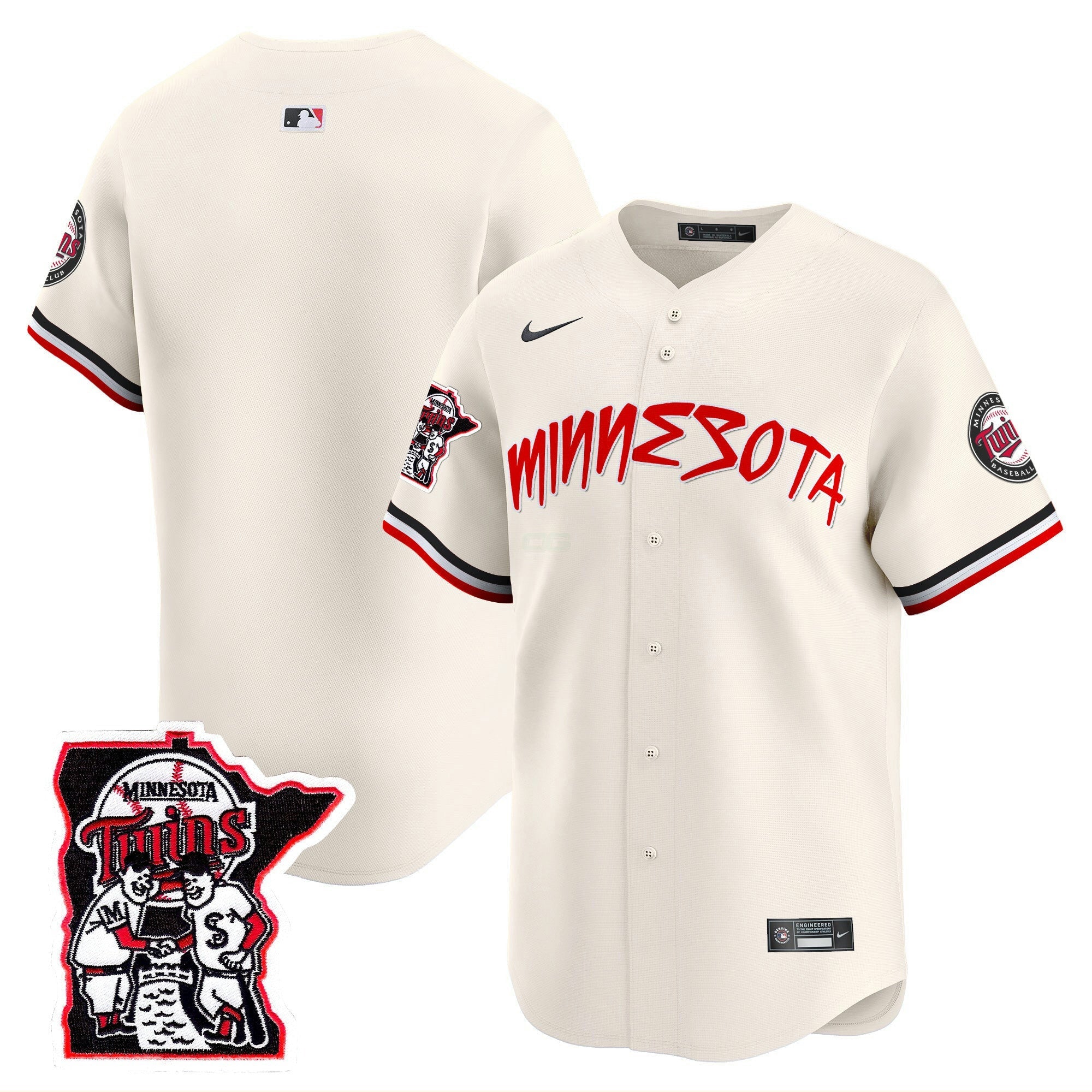 Camisa MLB Men’s Minnesota Shaking Hands Patch Vapor Premier Limited Jersey