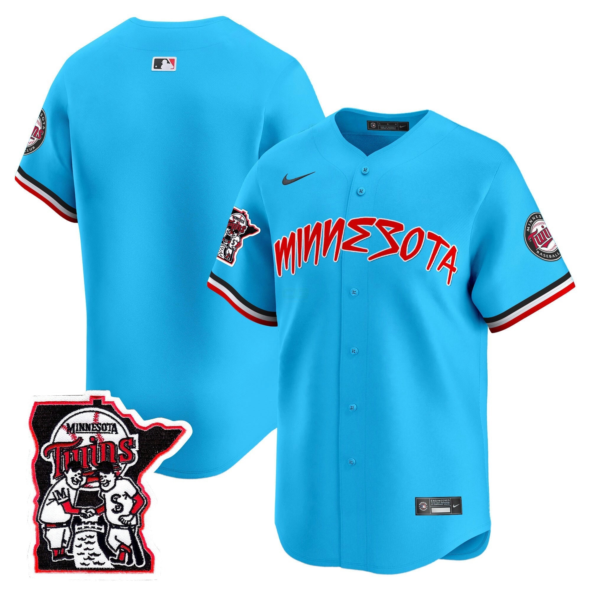 Camisa MLB Men’s Minnesota Shaking Hands Patch Vapor Premier Limited Jersey