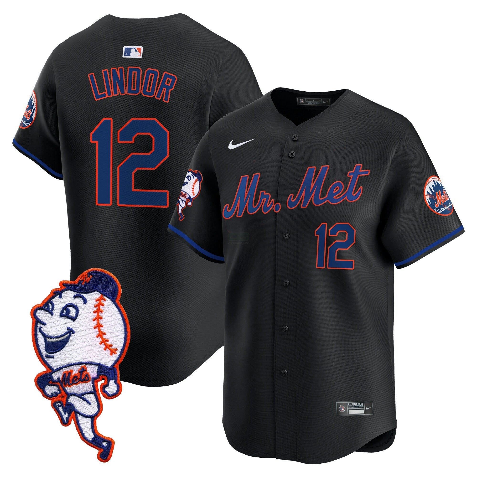 Camisa MLB Men’s Mr. Met Patch Vapor Premier Limited Jersey