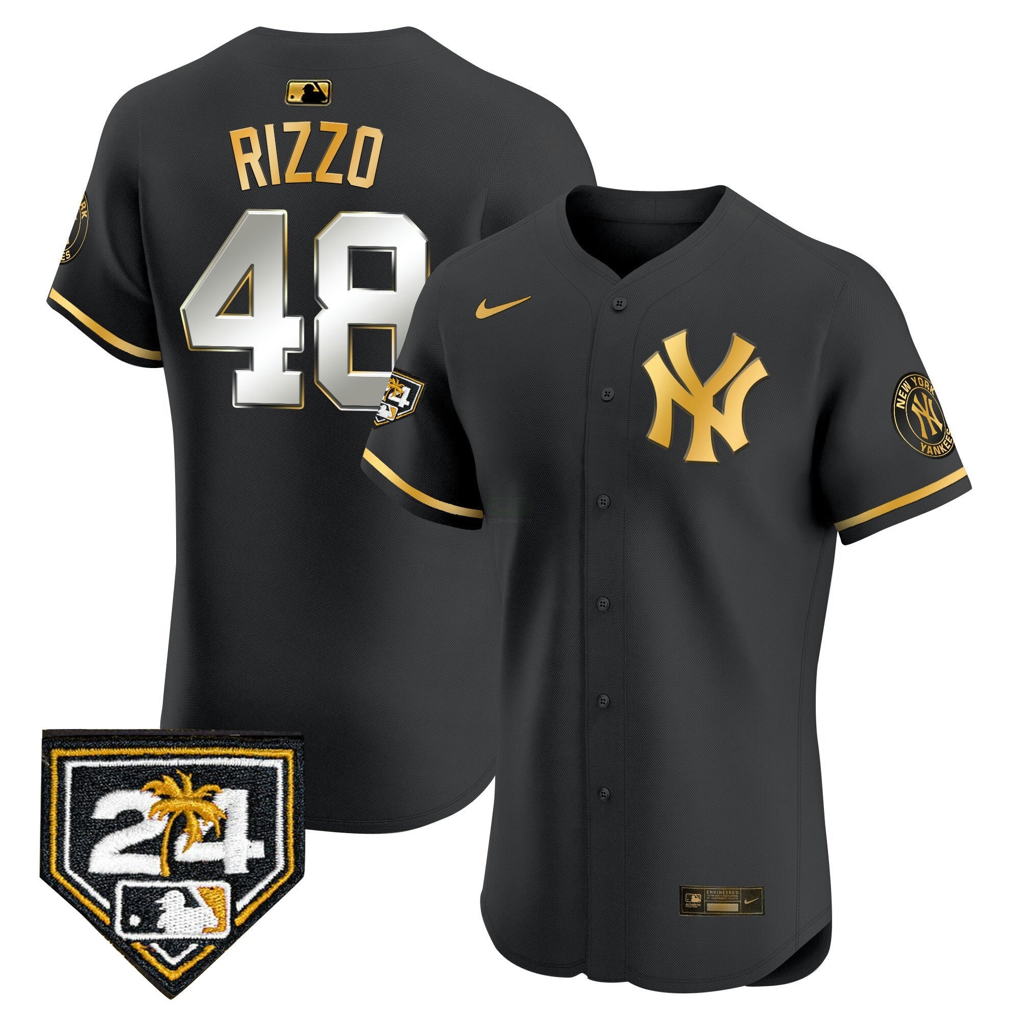 Camisa MLB Men’s New York 2024 Spring Training Patch Vapor Premier Elite Jersey V2