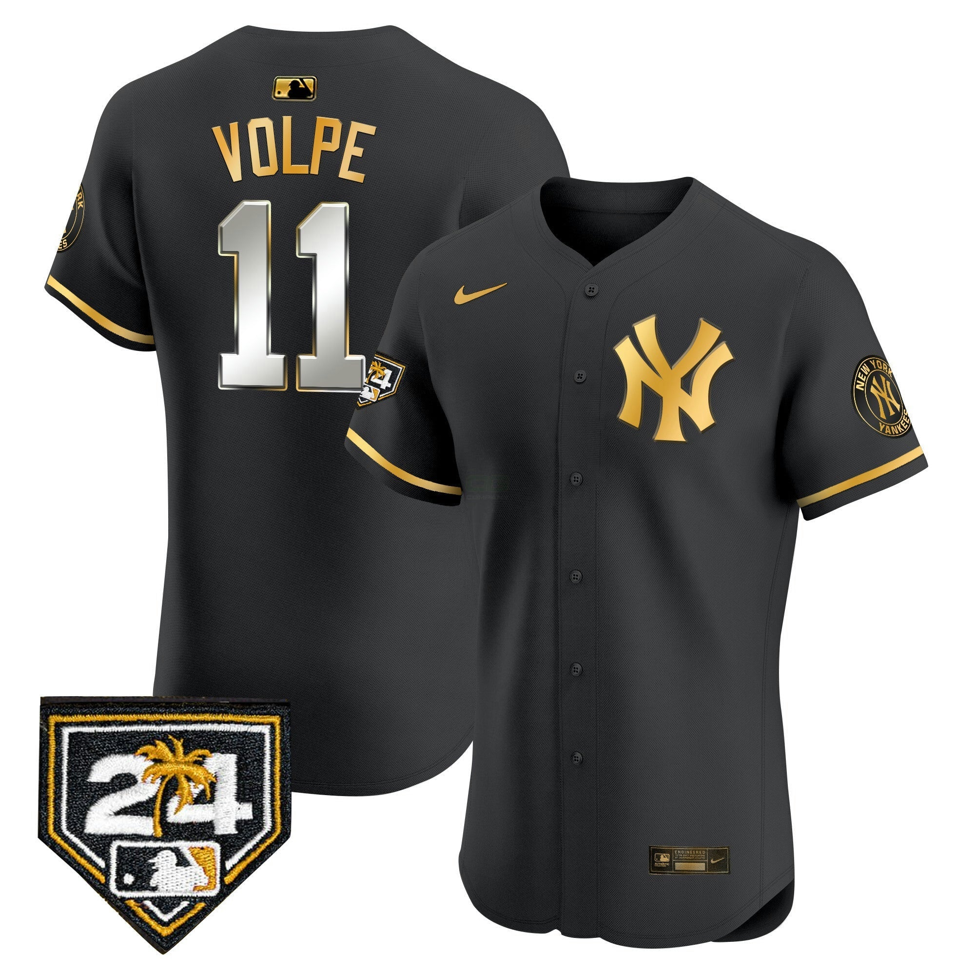 Camisa MLB Men’s New York 2024 Spring Training Patch Vapor Premier Elite Jersey V2