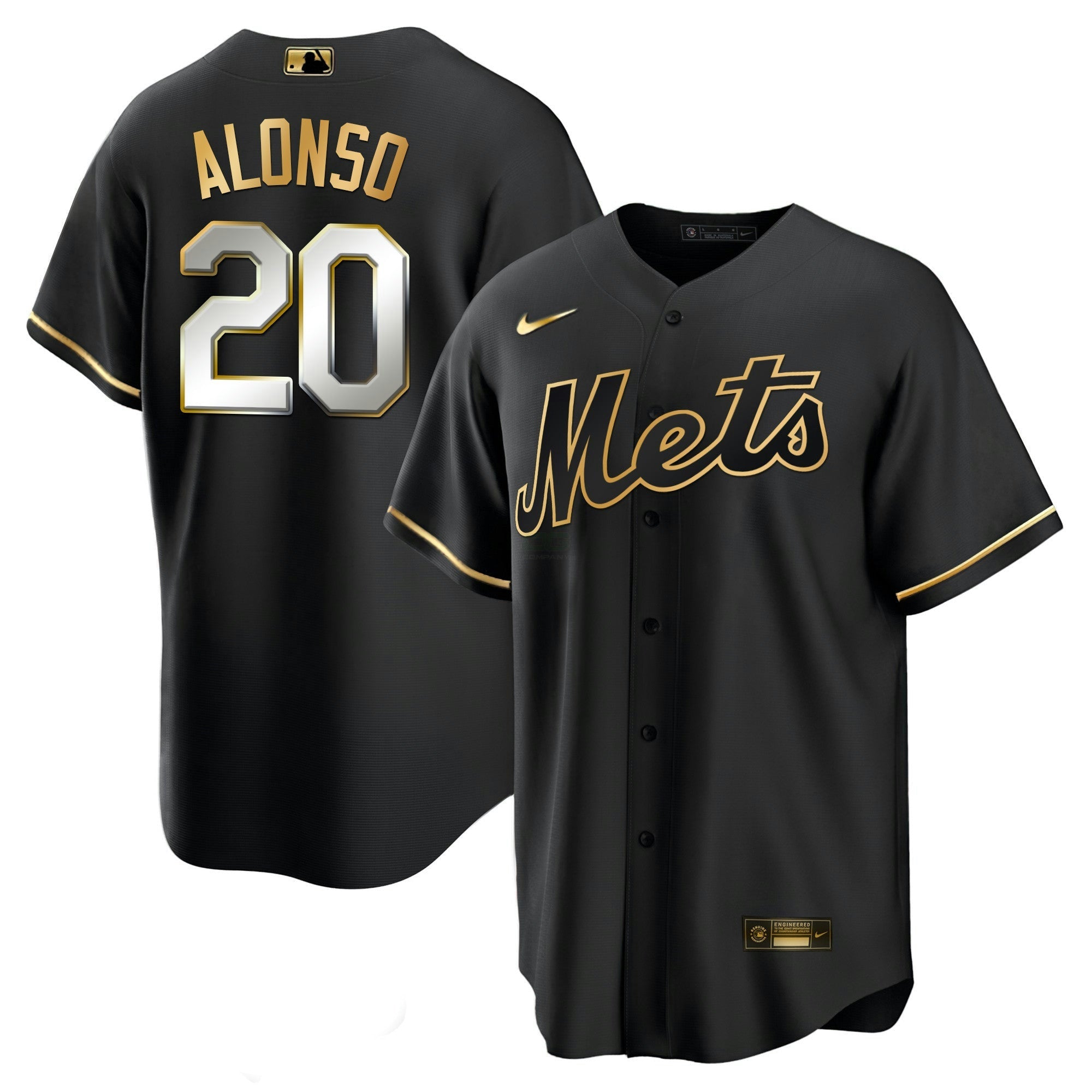 Camisa MLB Men’s New York Black Limited & Dourada Jersey