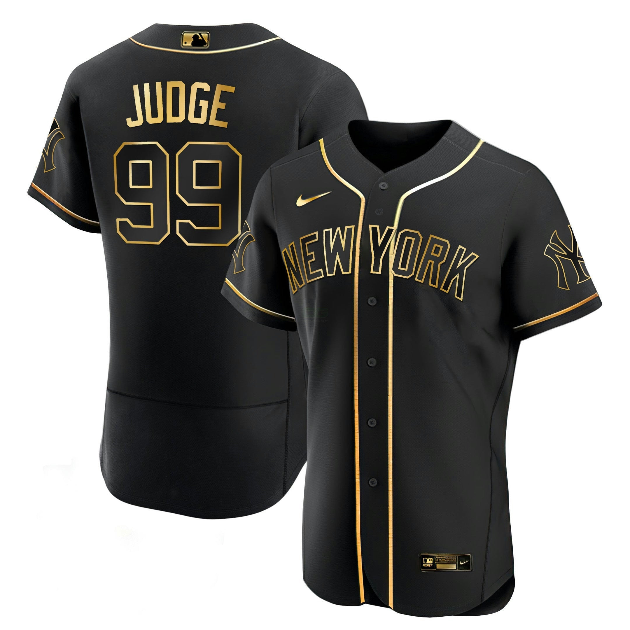 Camisa MLB Men’s New York Branca Dourada & Preta Dourada Jersey