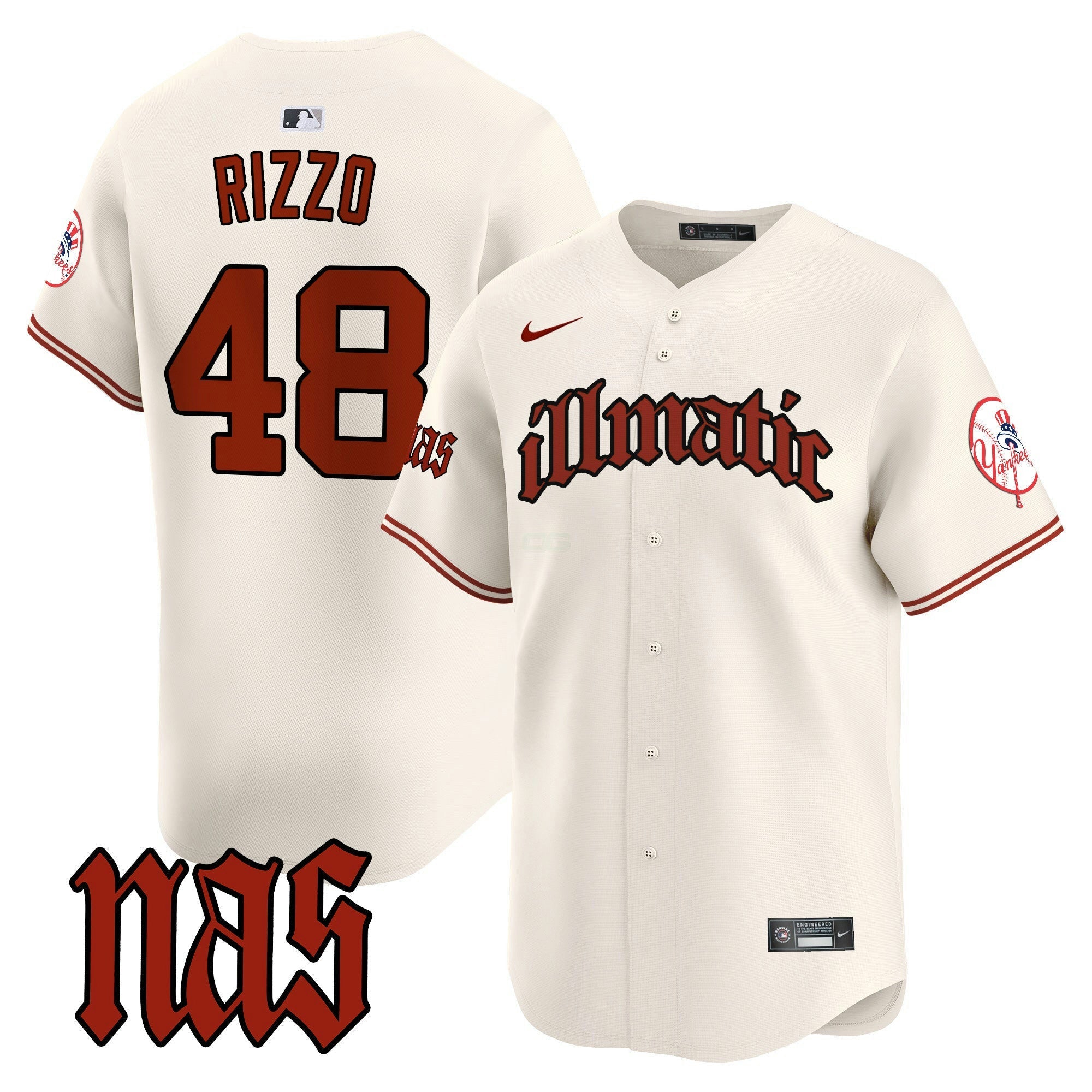 Camisa MLB Men’s New York Nas Illmatic Vapor Premier Limited Jersey