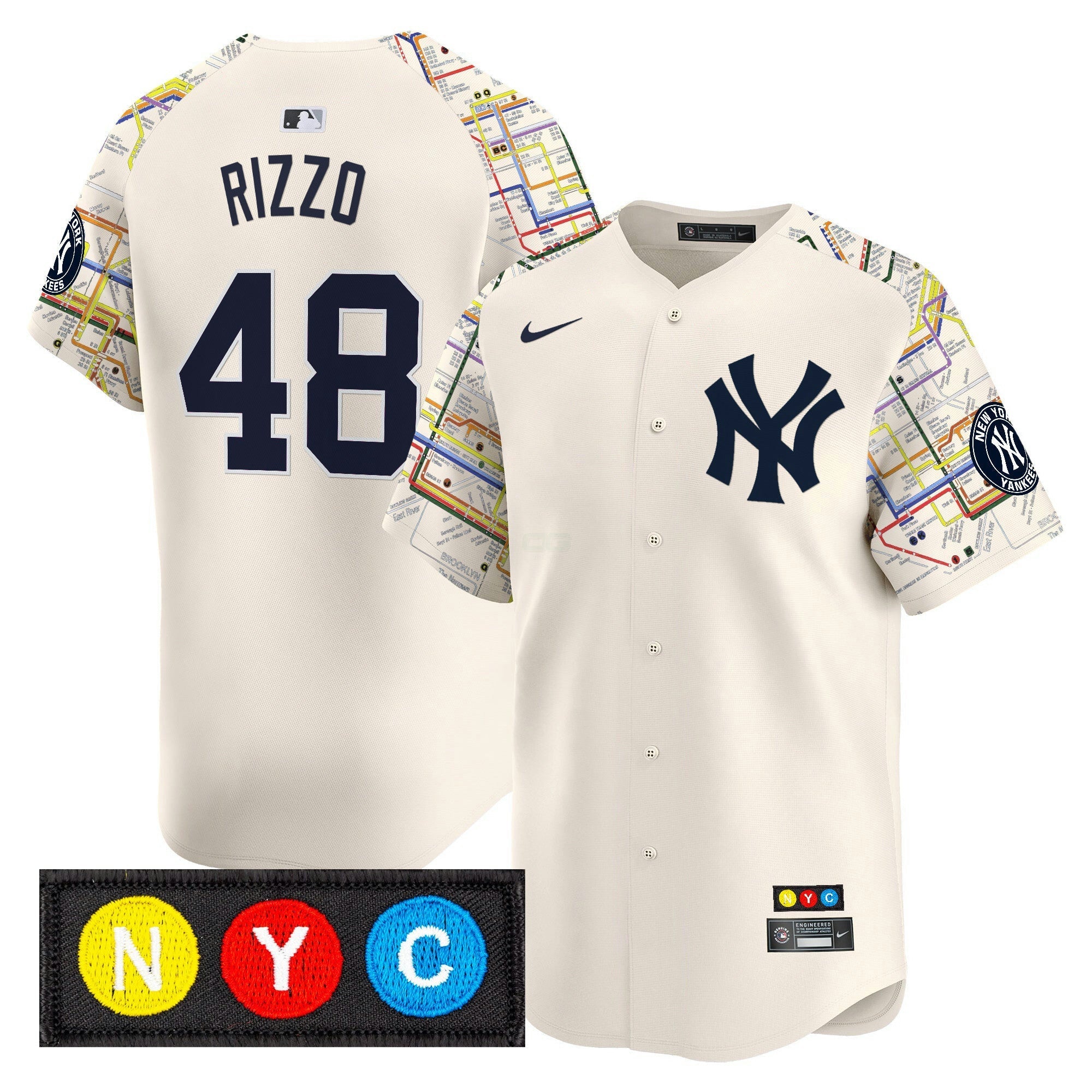 Camisa MLB Men’s New York Subway Style Vapor Premier Limited Jersey – Stitched