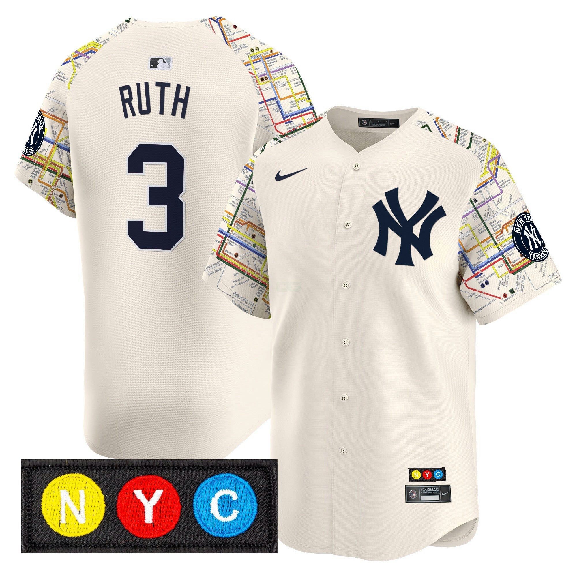 Camisa MLB Men’s New York Subway Style Vapor Premier Limited Jersey – Stitched