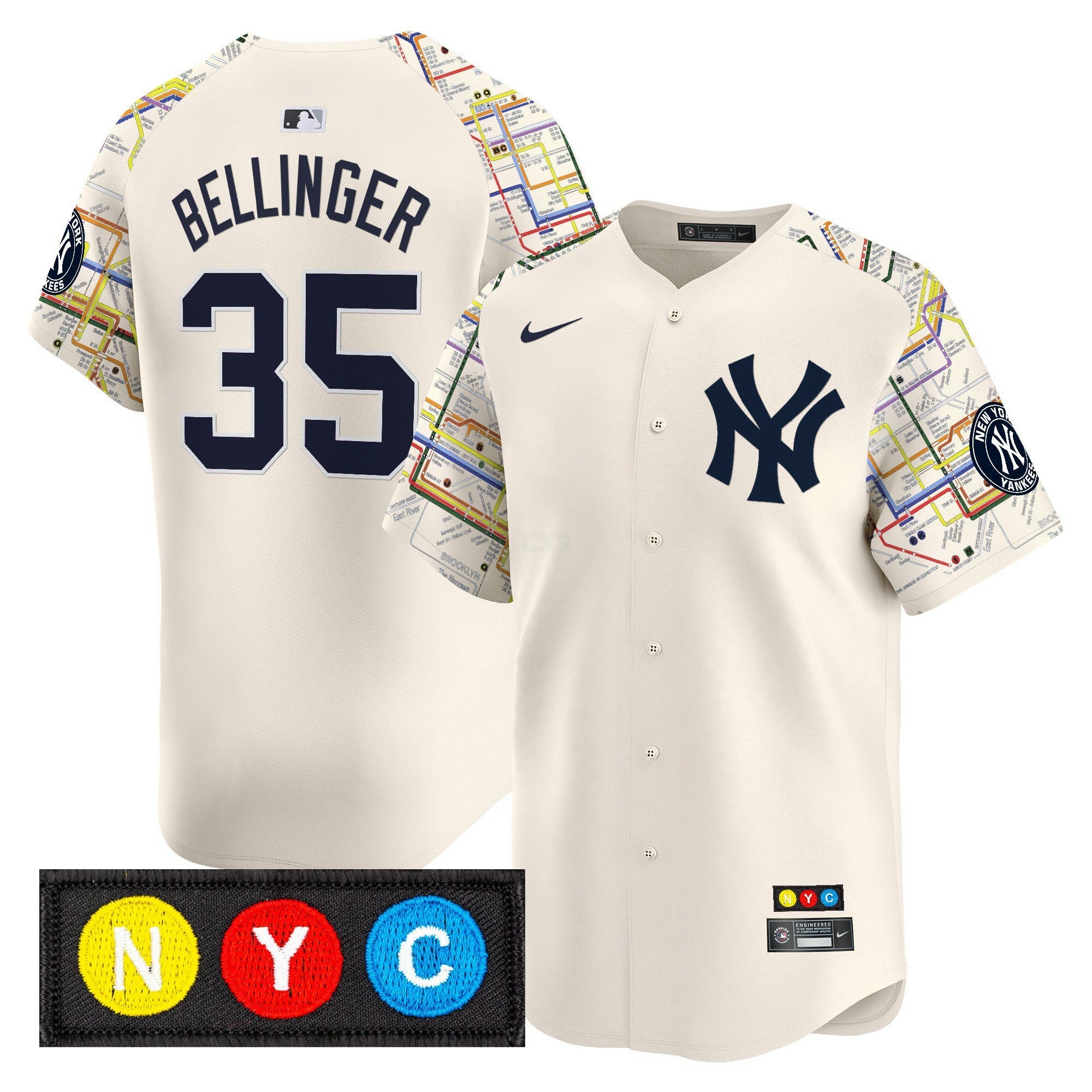 Camisa MLB Men’s New York Subway Style Vapor Premier Limited Jersey – Stitched