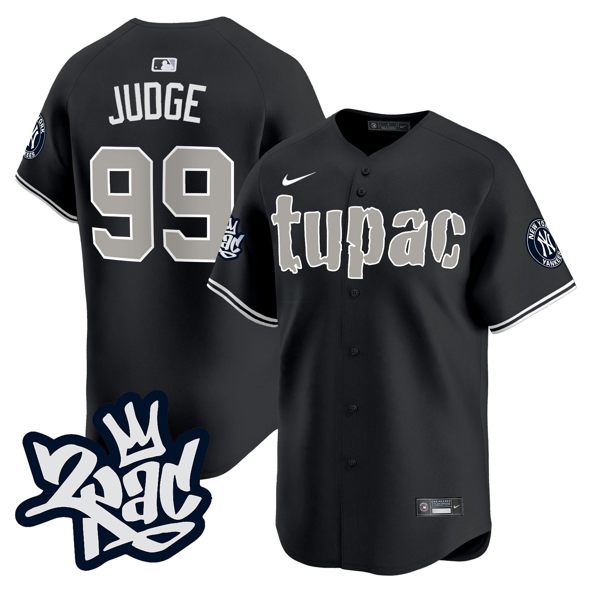 Camisa MLB Men’s New York Tupac Shakur Vapor Premier Limited Jersey