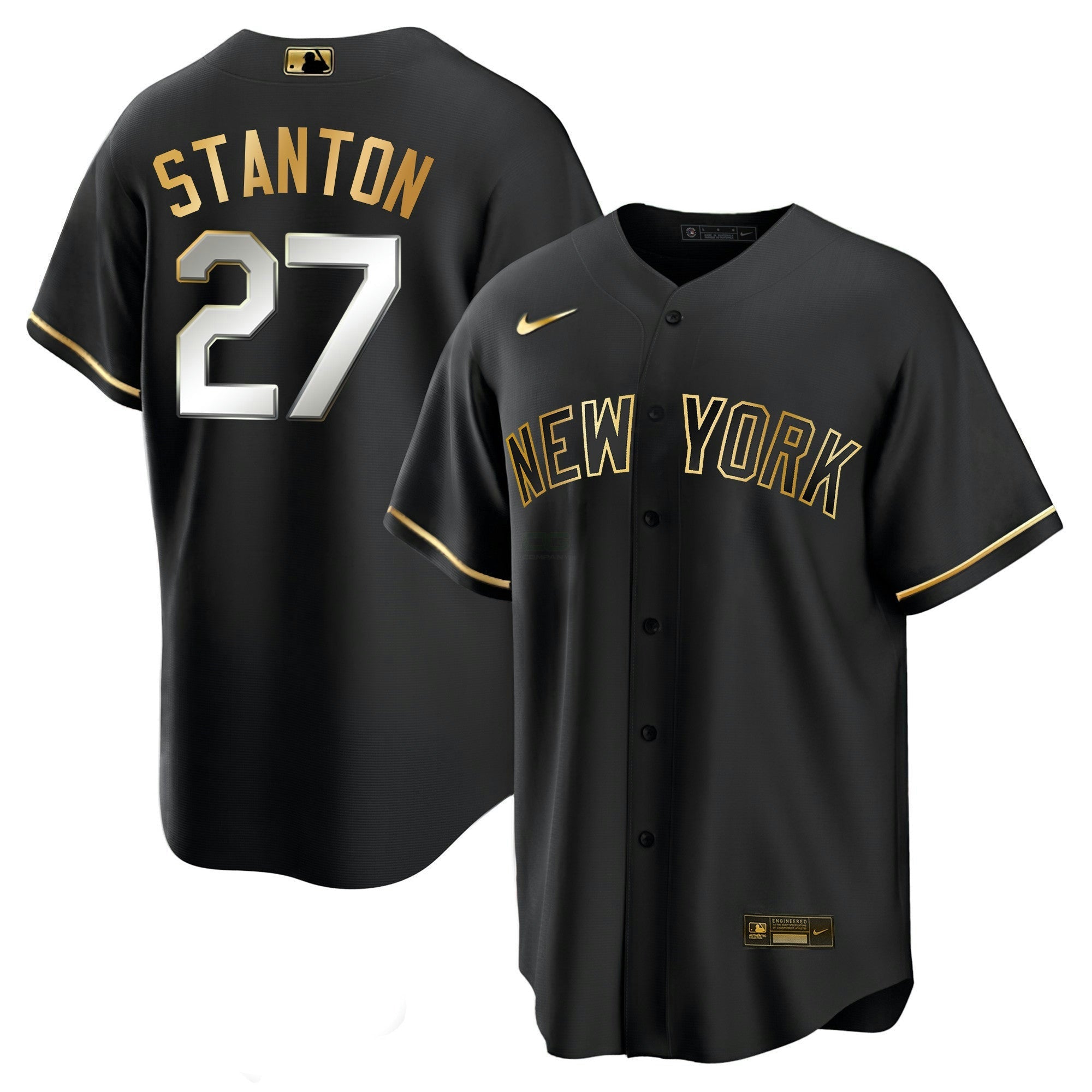 Camisa MLB Men’s New York Yankees Black Limited & Dourada Jersey