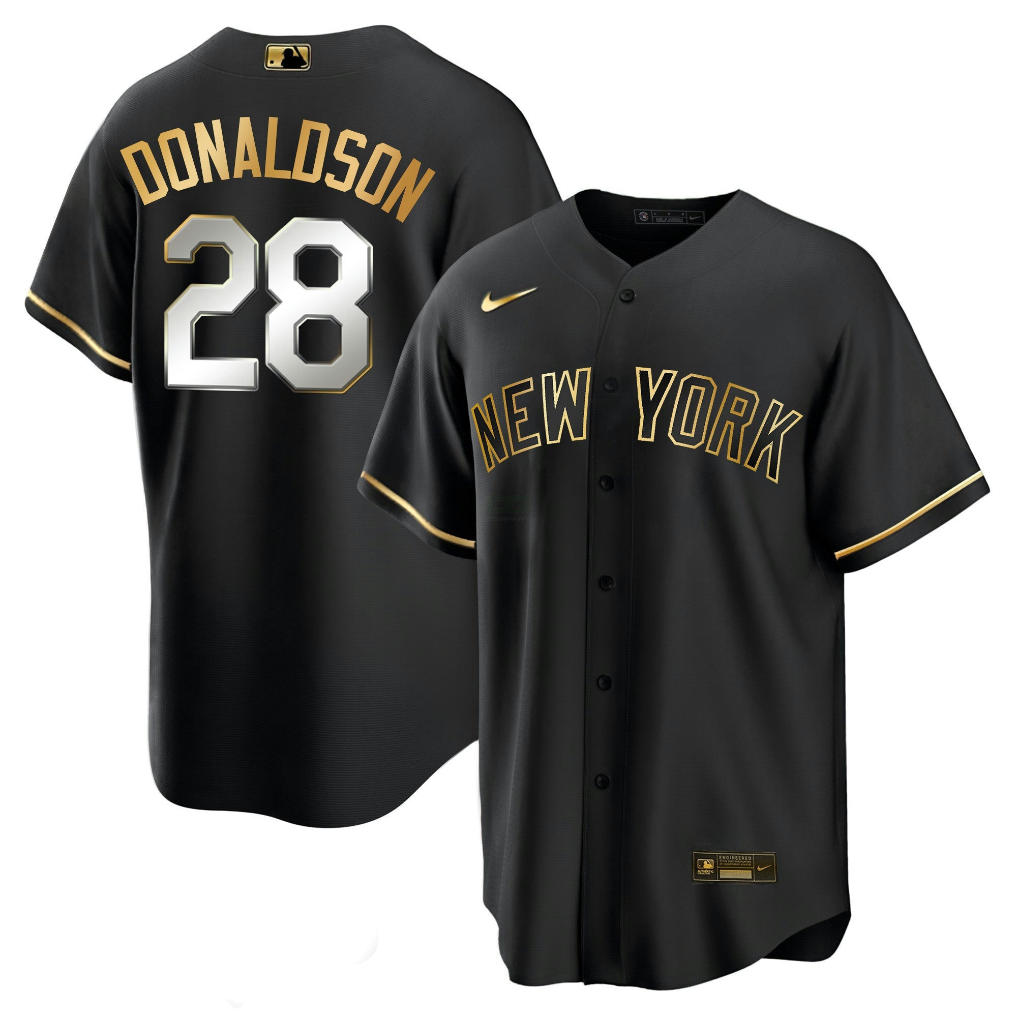Camisa MLB Men’s New York Yankees Black Limited & Dourada Jersey