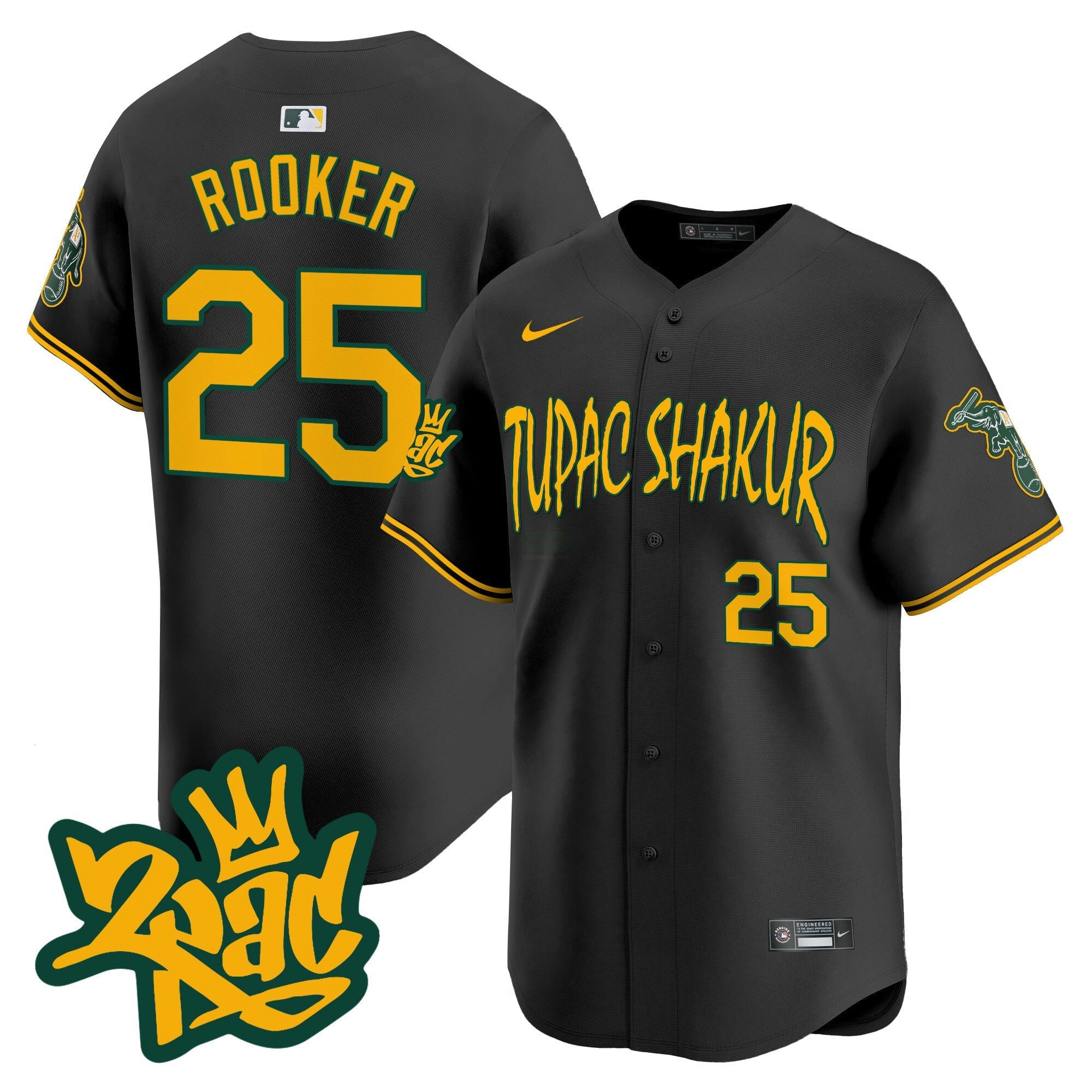 Camisa MLB Men’s Oakland Tupac Shakur Vapor Premier Limited Jersey