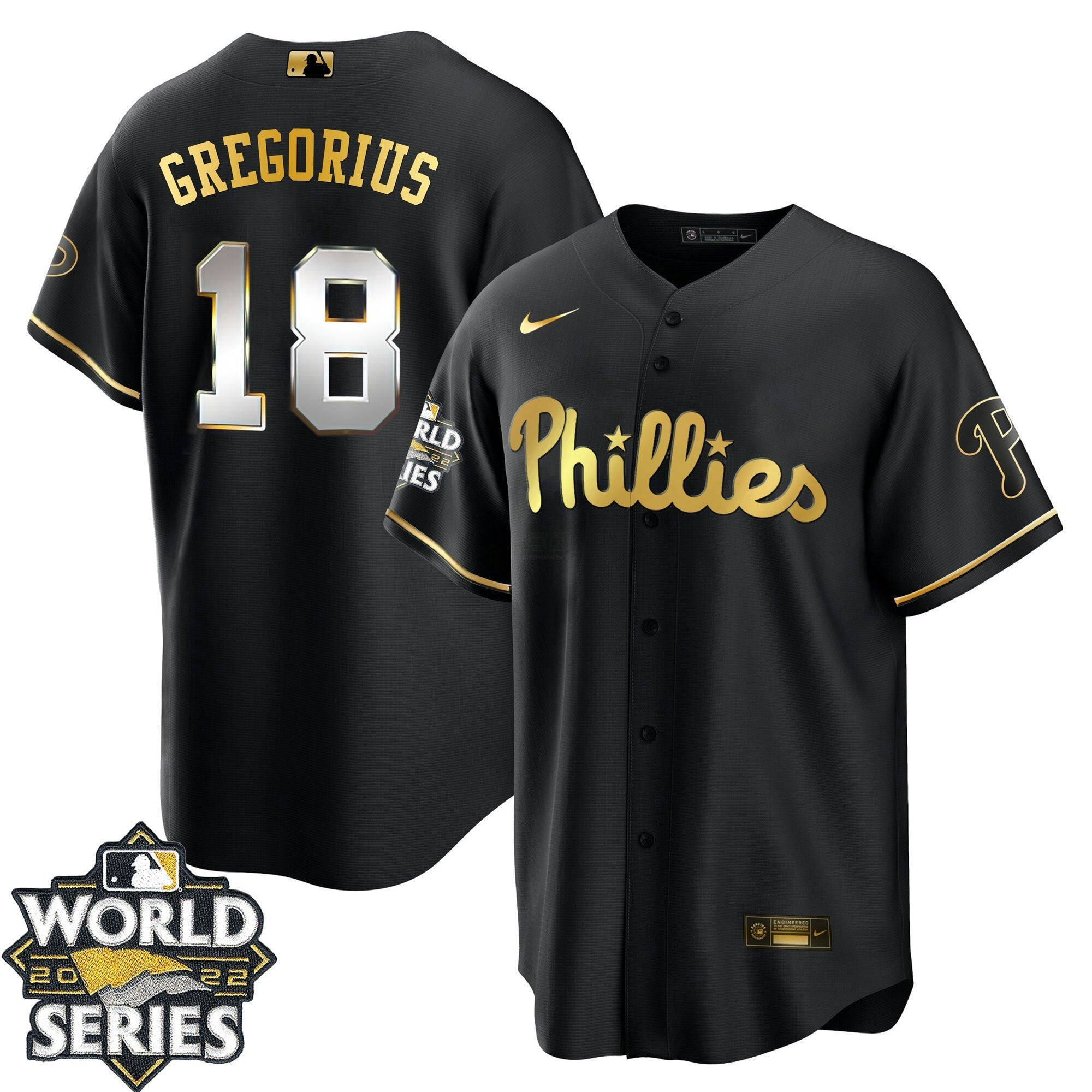Camisa MLB Men’s Philadelphia Gold 2022 World Series Jersey Limited
