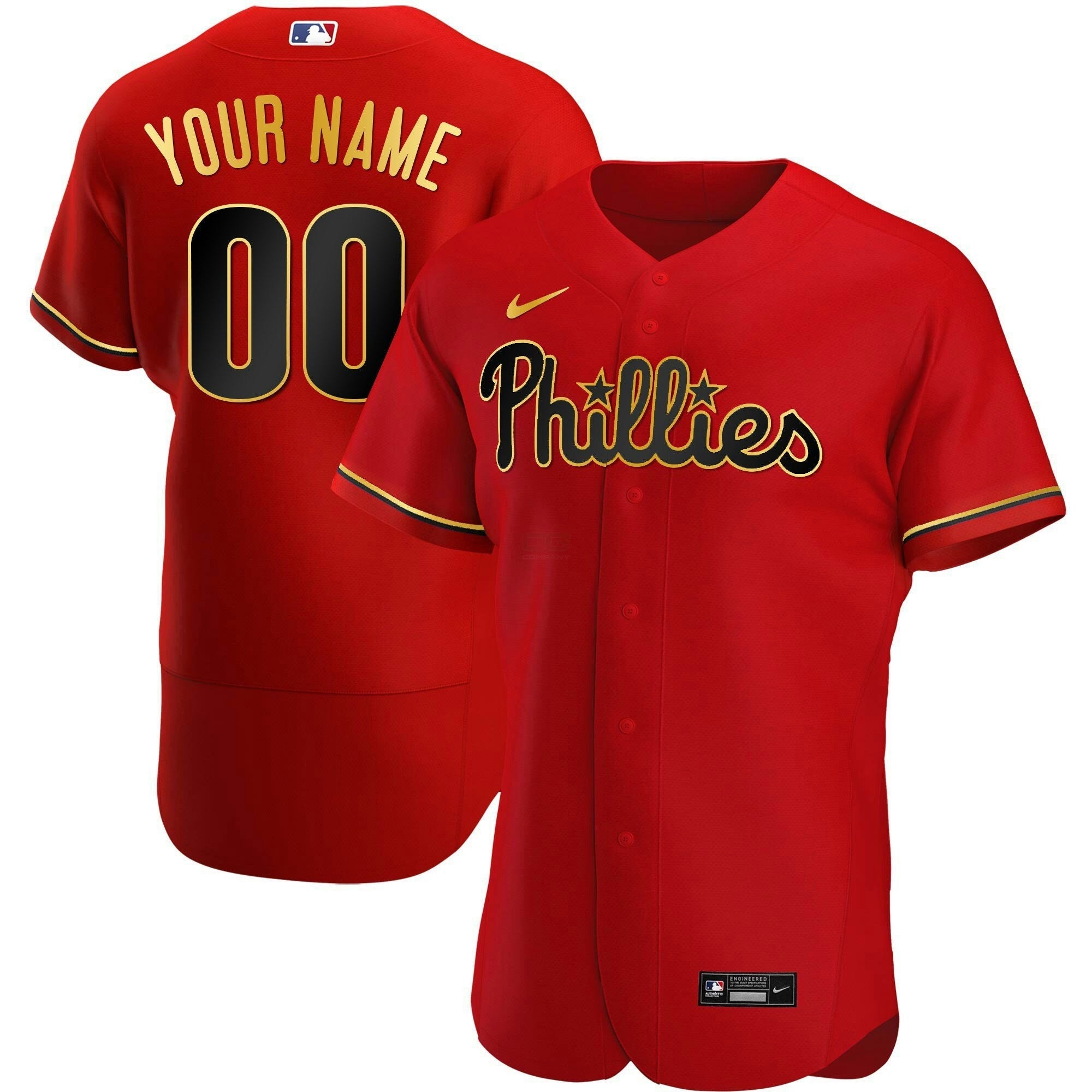 Camisa MLB Men’s Philadelphia Gold Trim Jersey