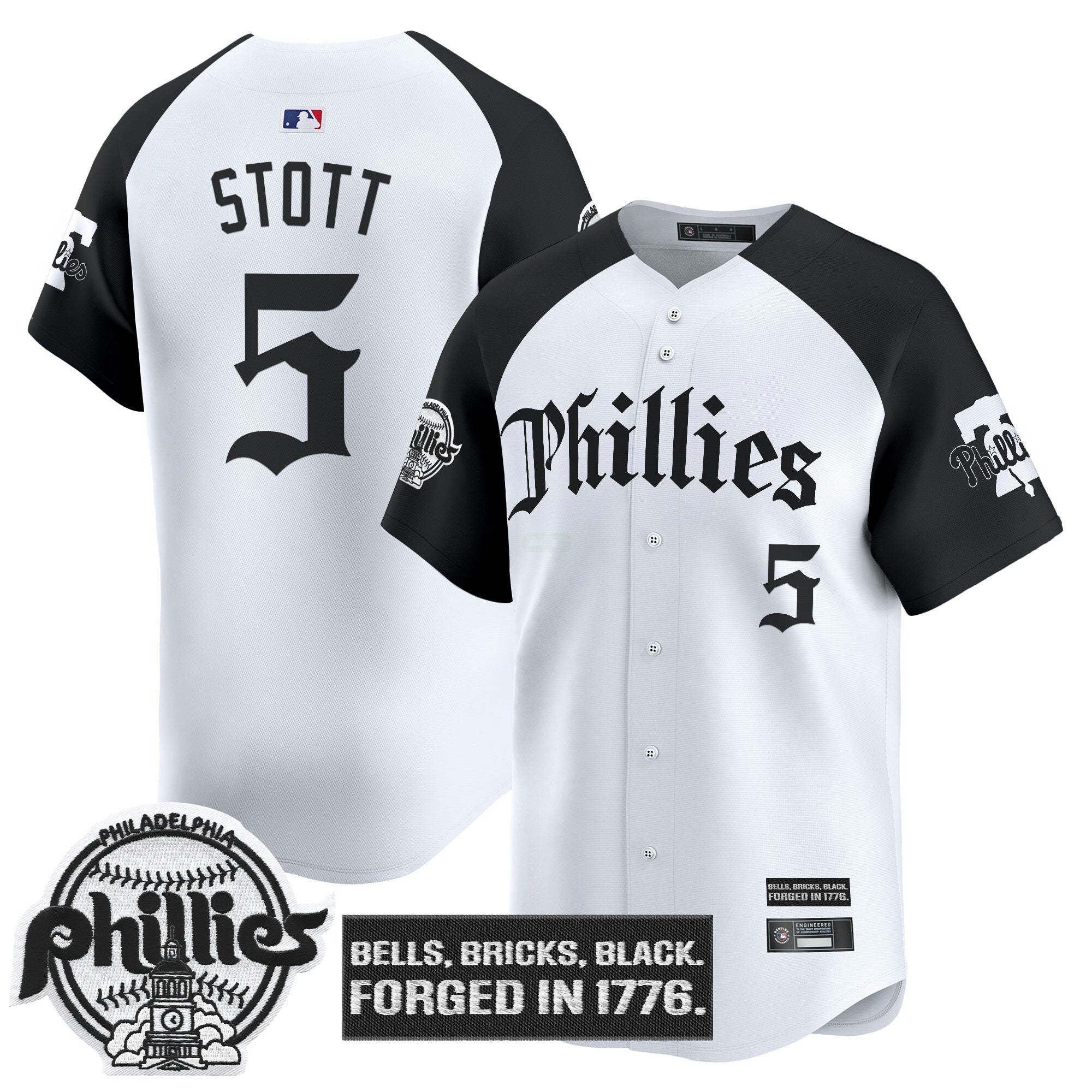 Camisa MLB Men’s Philadelphia ‘Gothic Liberty Edition’ Vapor Premier Limited Jersey