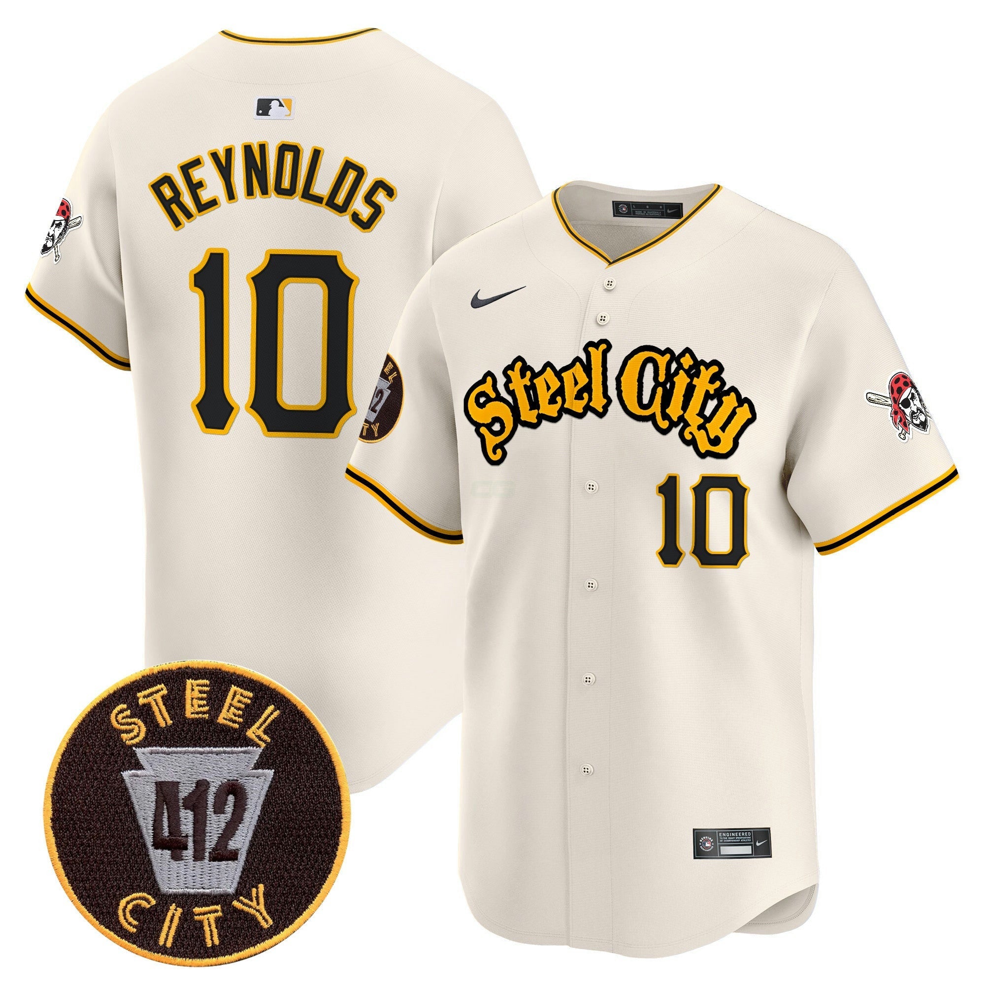Camisa MLB Men’s Pittsburgh 412 Patch Vapor Premier Limited Jersey