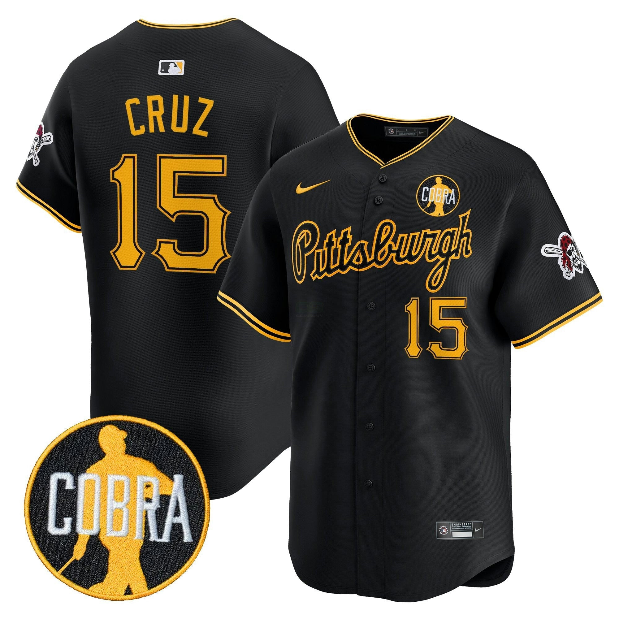 Camisa MLB Men’s Pittsburgh ‘Dave Parker Cobra Patch’ Vapor Premier Limited Jersey