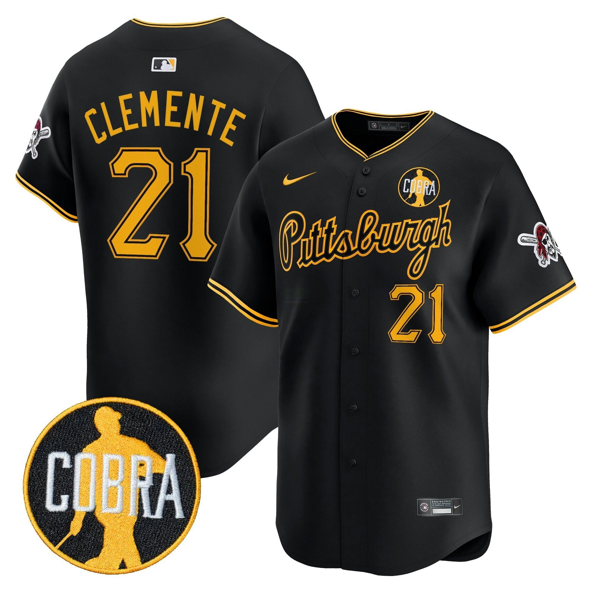 Camisa MLB Men’s Pittsburgh ‘Dave Parker Cobra Patch’ Vapor Premier Limited Jersey