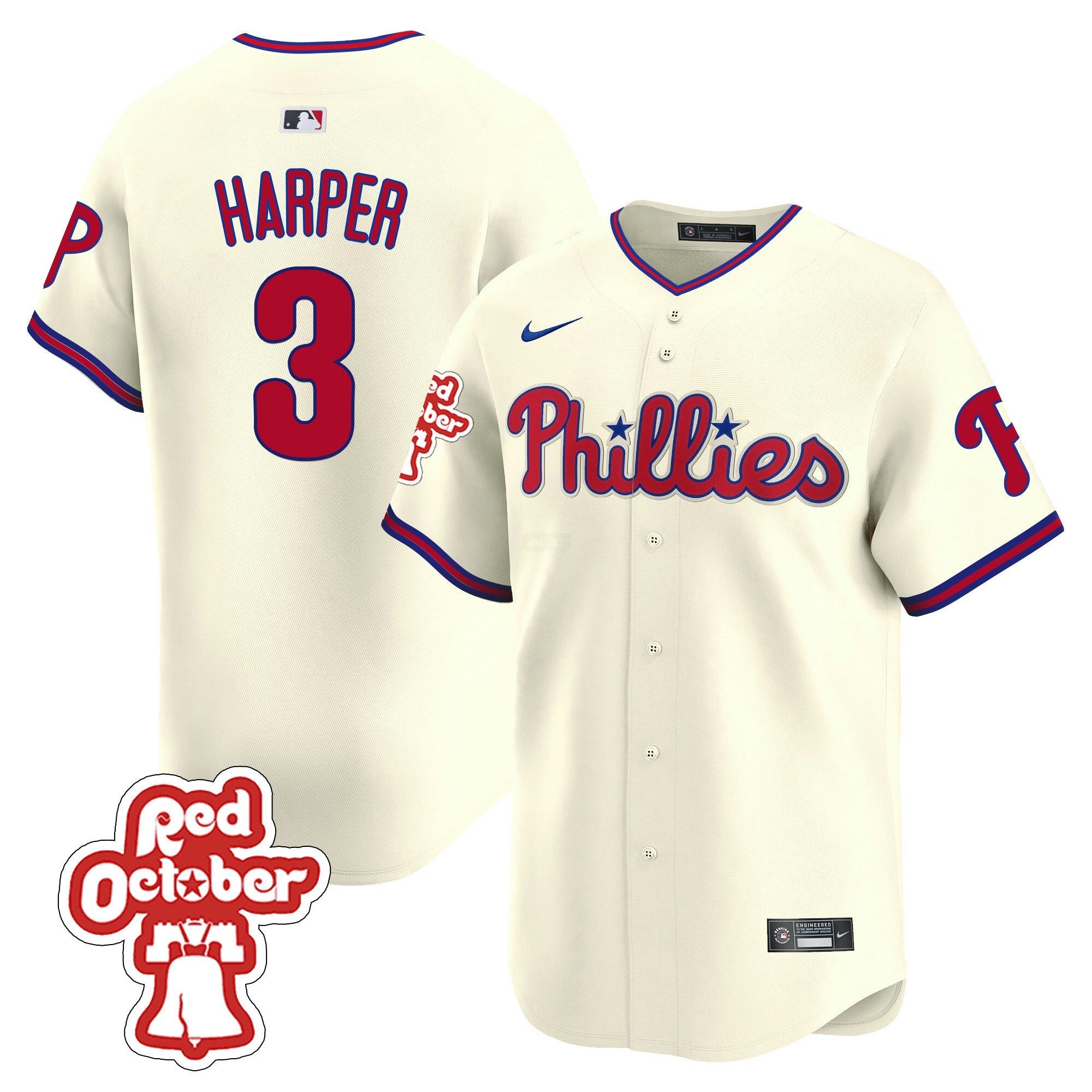 Camisa MLB Men’s Red Octorber Patch Vapor Premier Limited Jersey