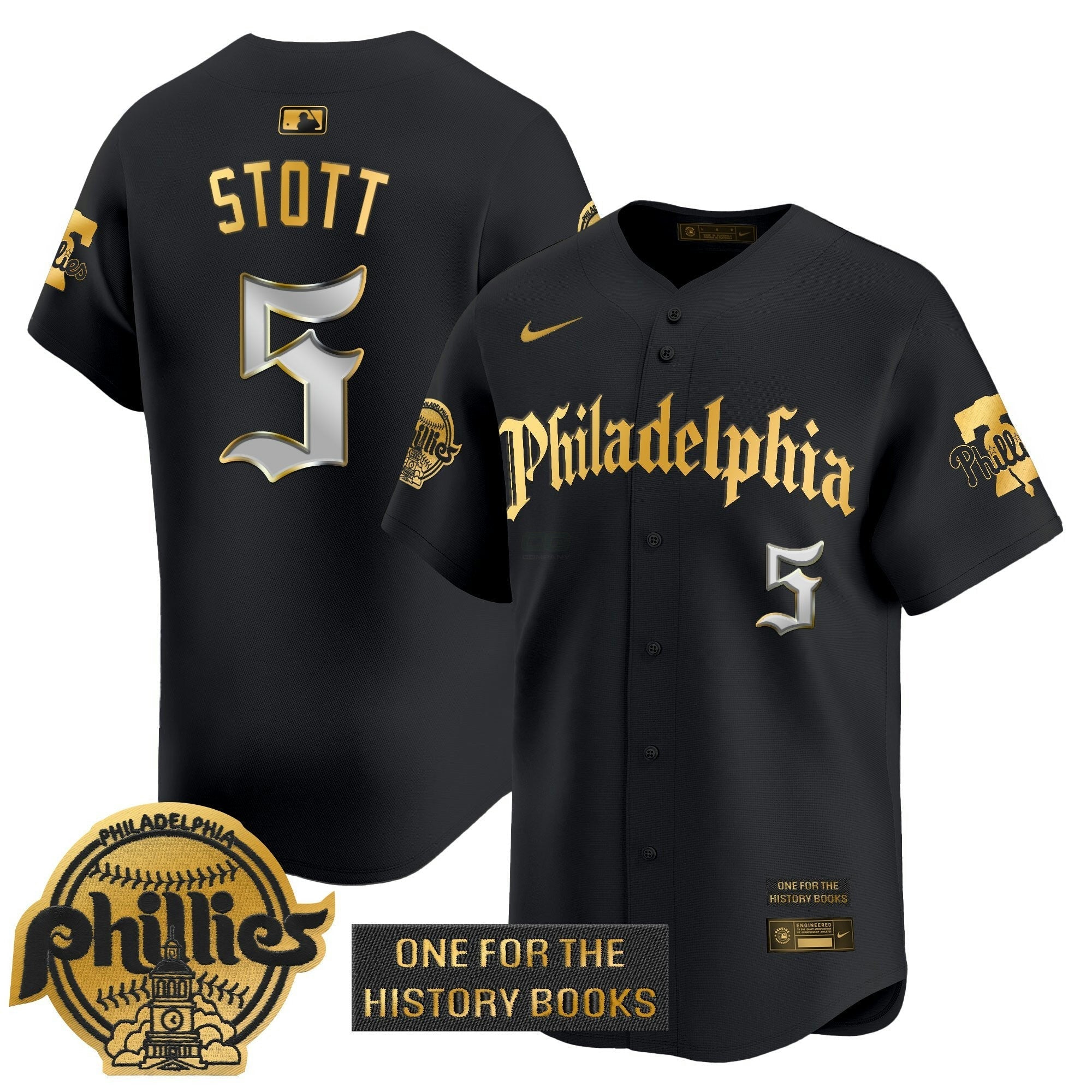 Camisa MLB Men’s ‘Retro Newspaper Edition’ Dourada Vapor Premier Limited Jersey