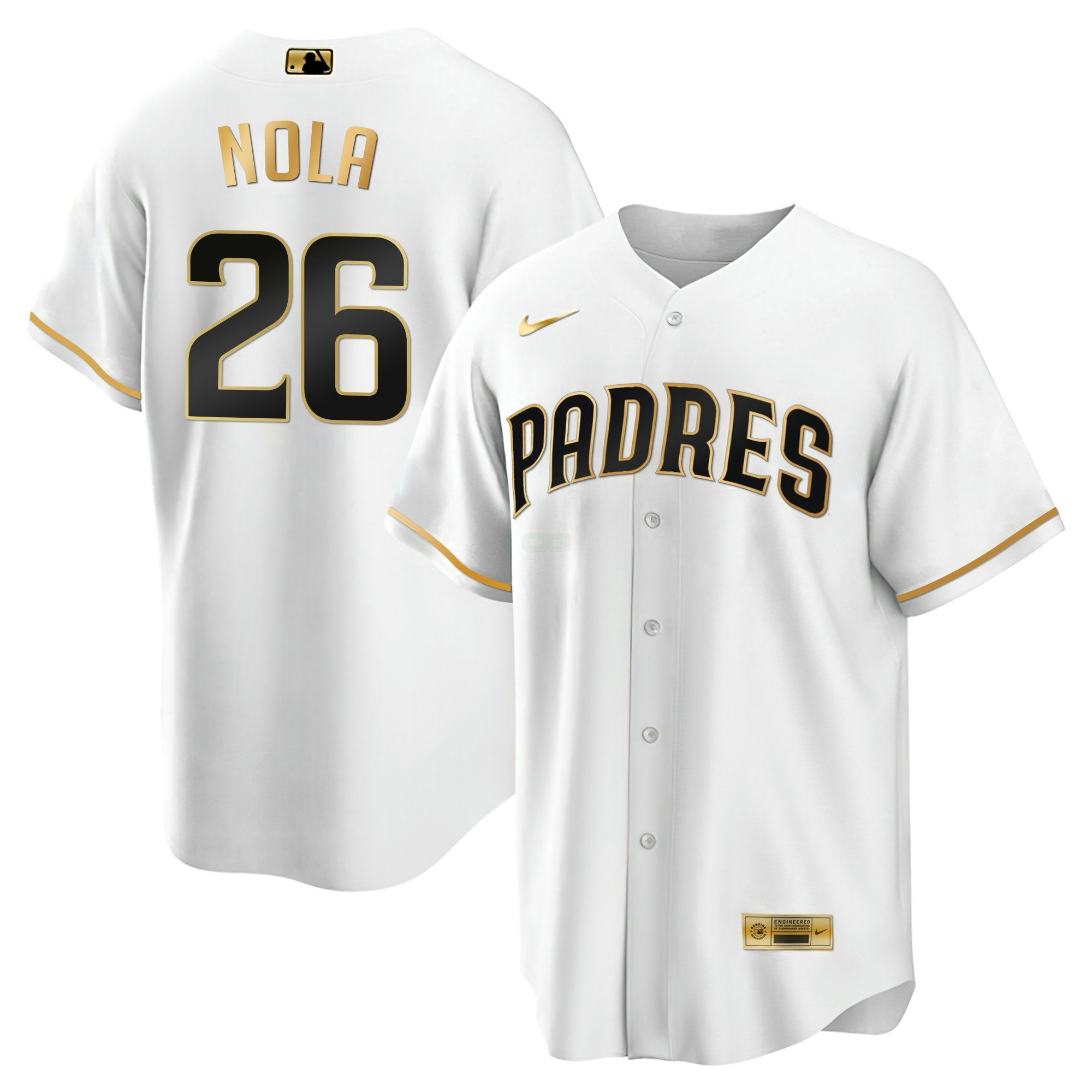 Camisa MLB Men’s San Diego Black Limited & Dourada Jersey