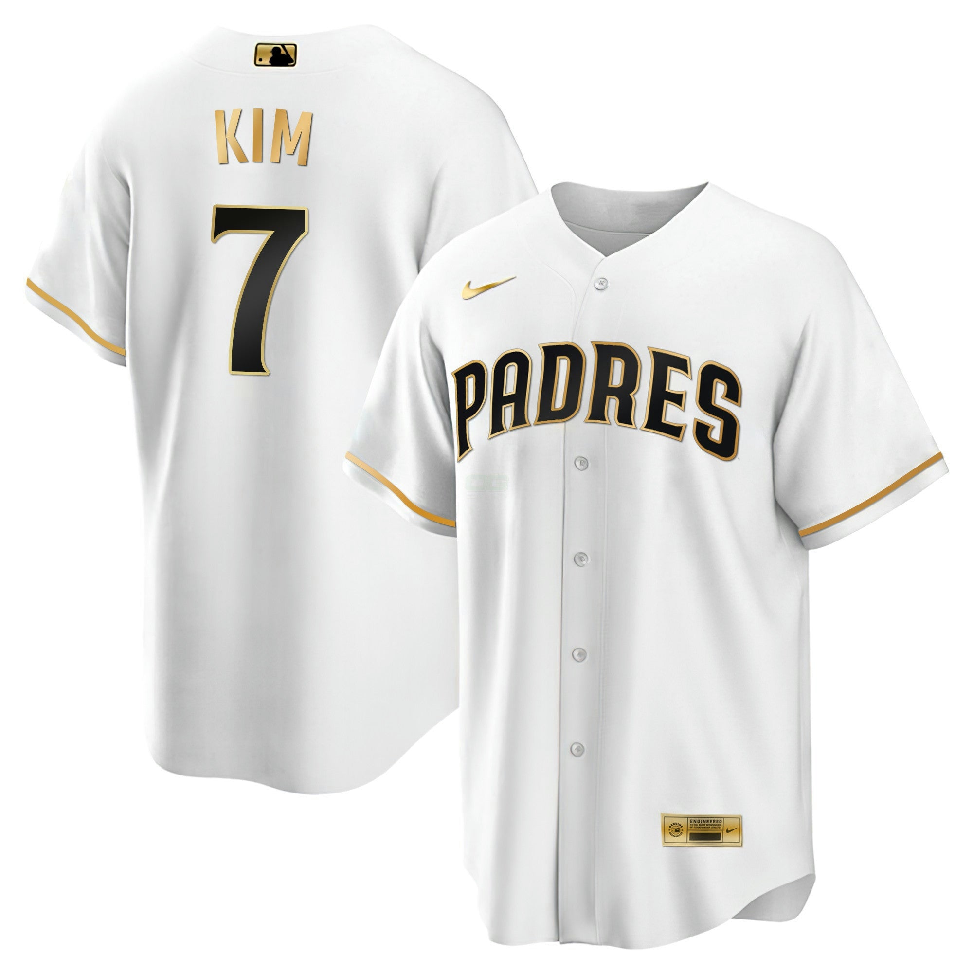 Camisa MLB Men’s San Diego Black Limited & Dourada Jersey