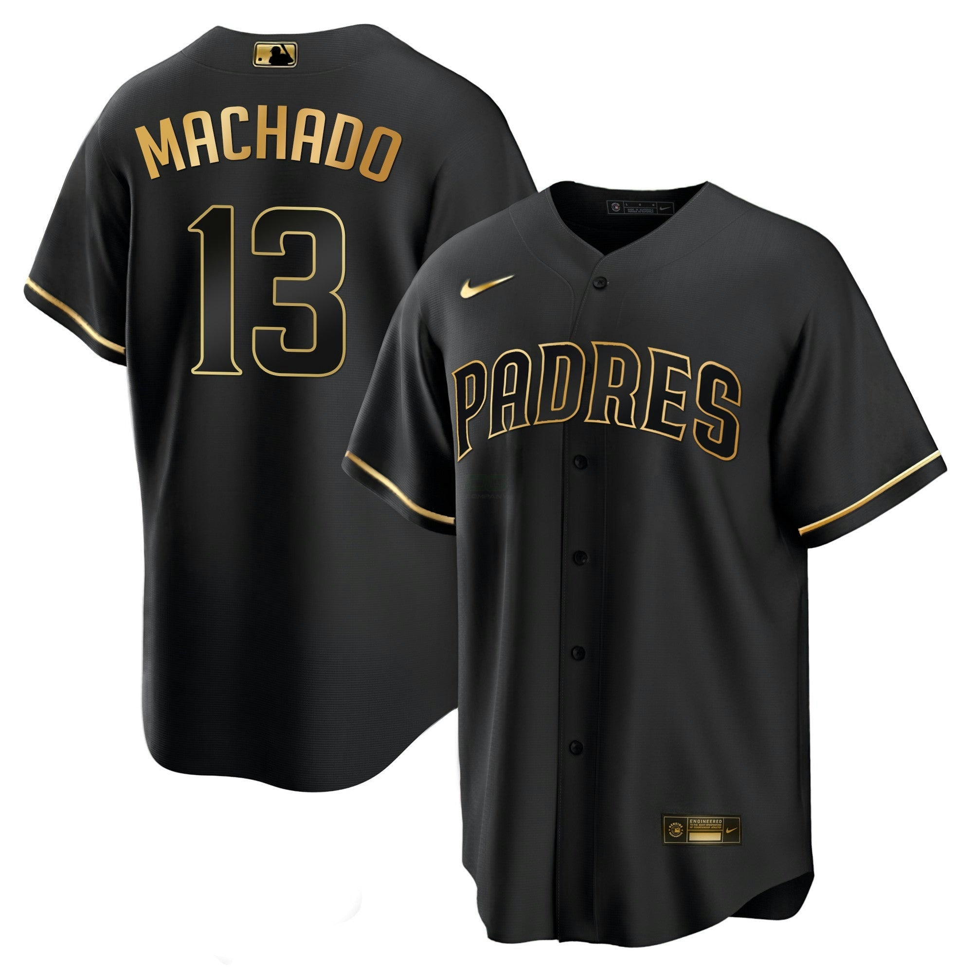 Camisa MLB Men’s San Diego Black Limited & Dourada Jersey