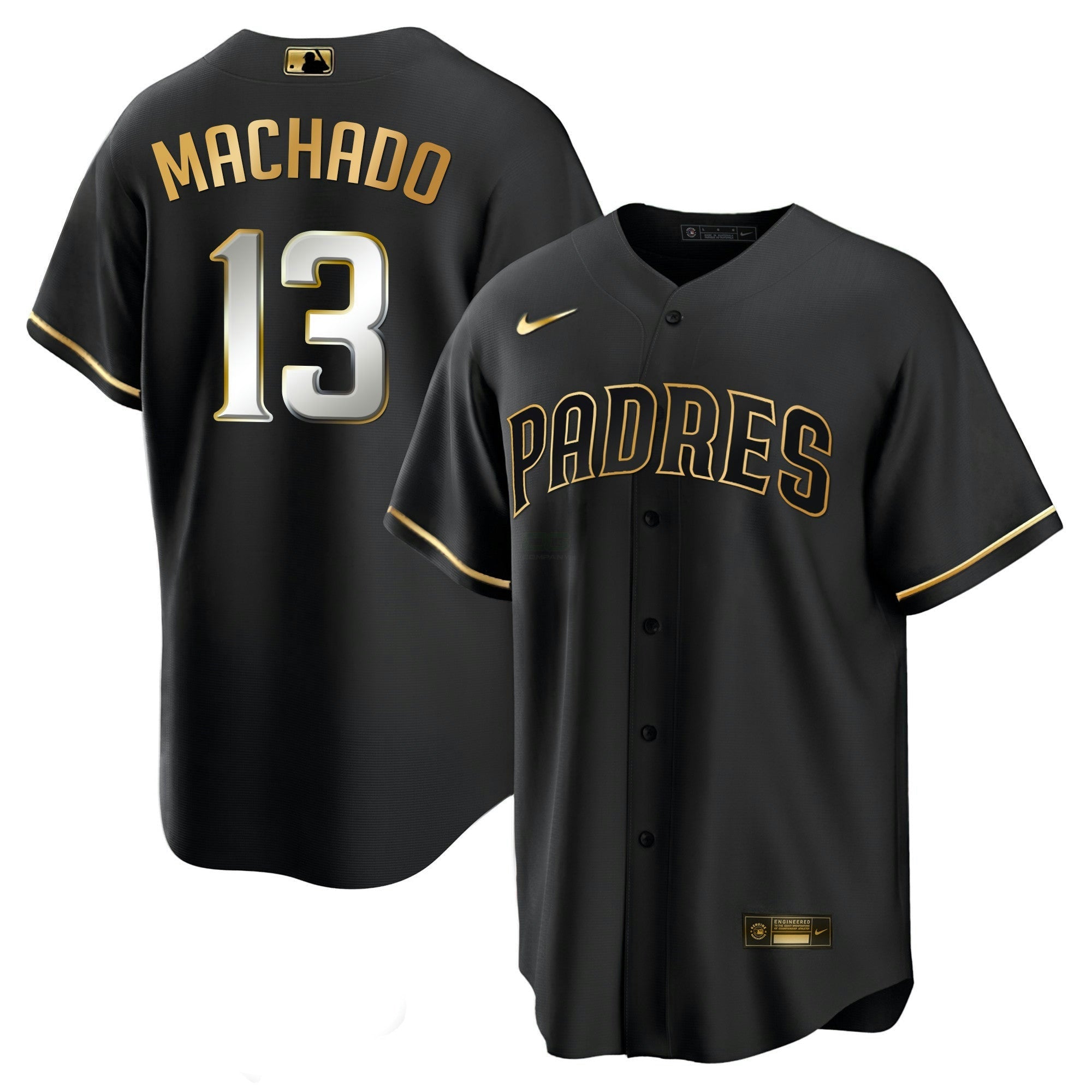 Camisa MLB Men’s San Diego Black Limited & Dourada Jersey