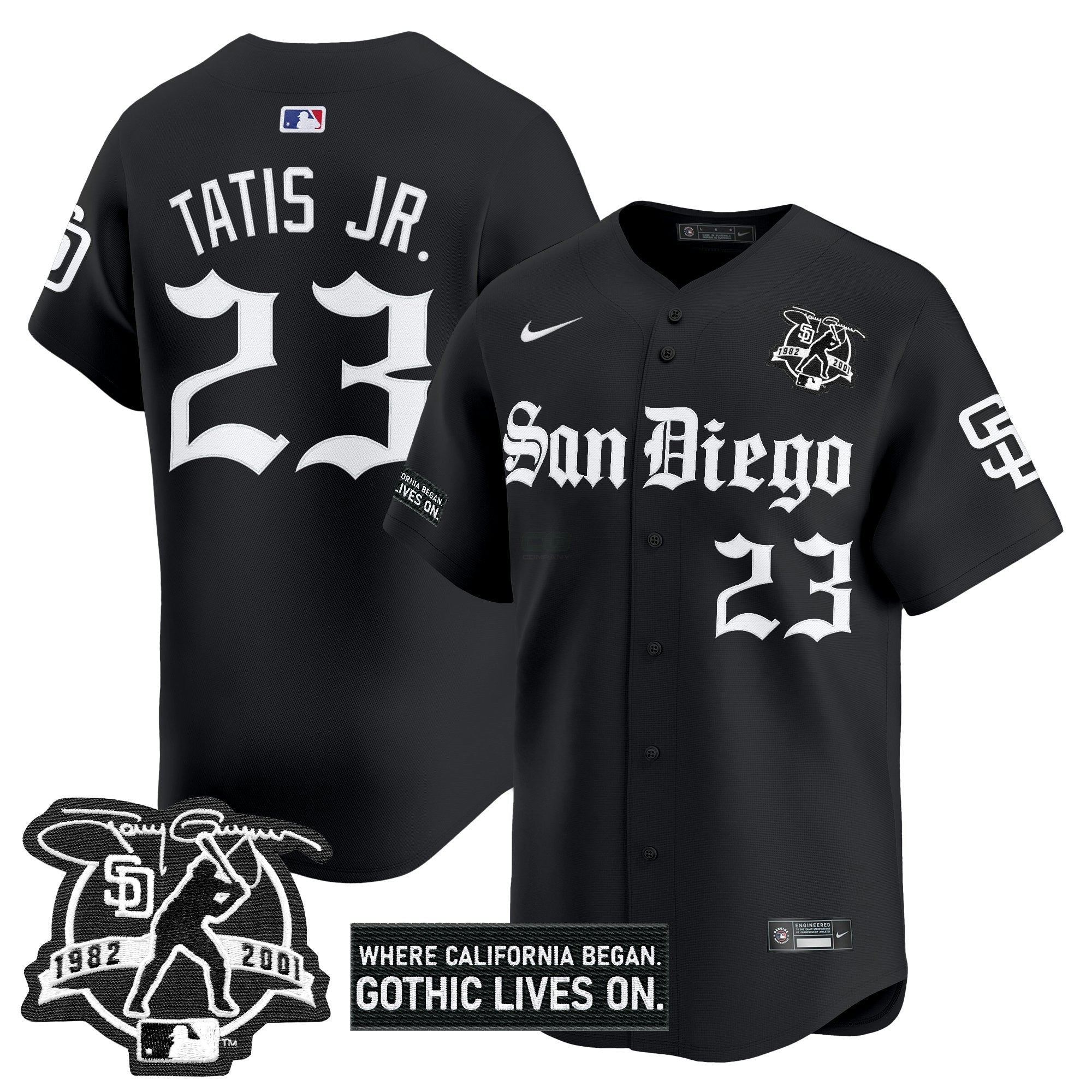Camisa MLB Men’s San Diego ‘Gothic Edition’ Vapor Premier Limited Jersey