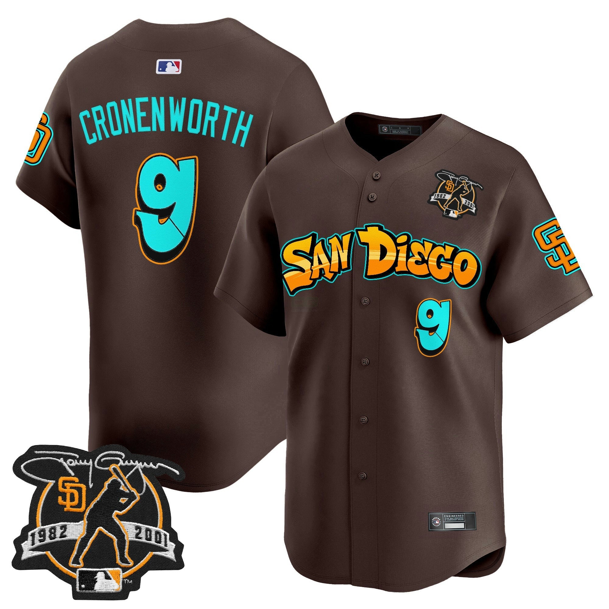 Camisa MLB Men’s San Diego ‘Graffiti Barrio Edition’ Vapor Premier Limited Jersey