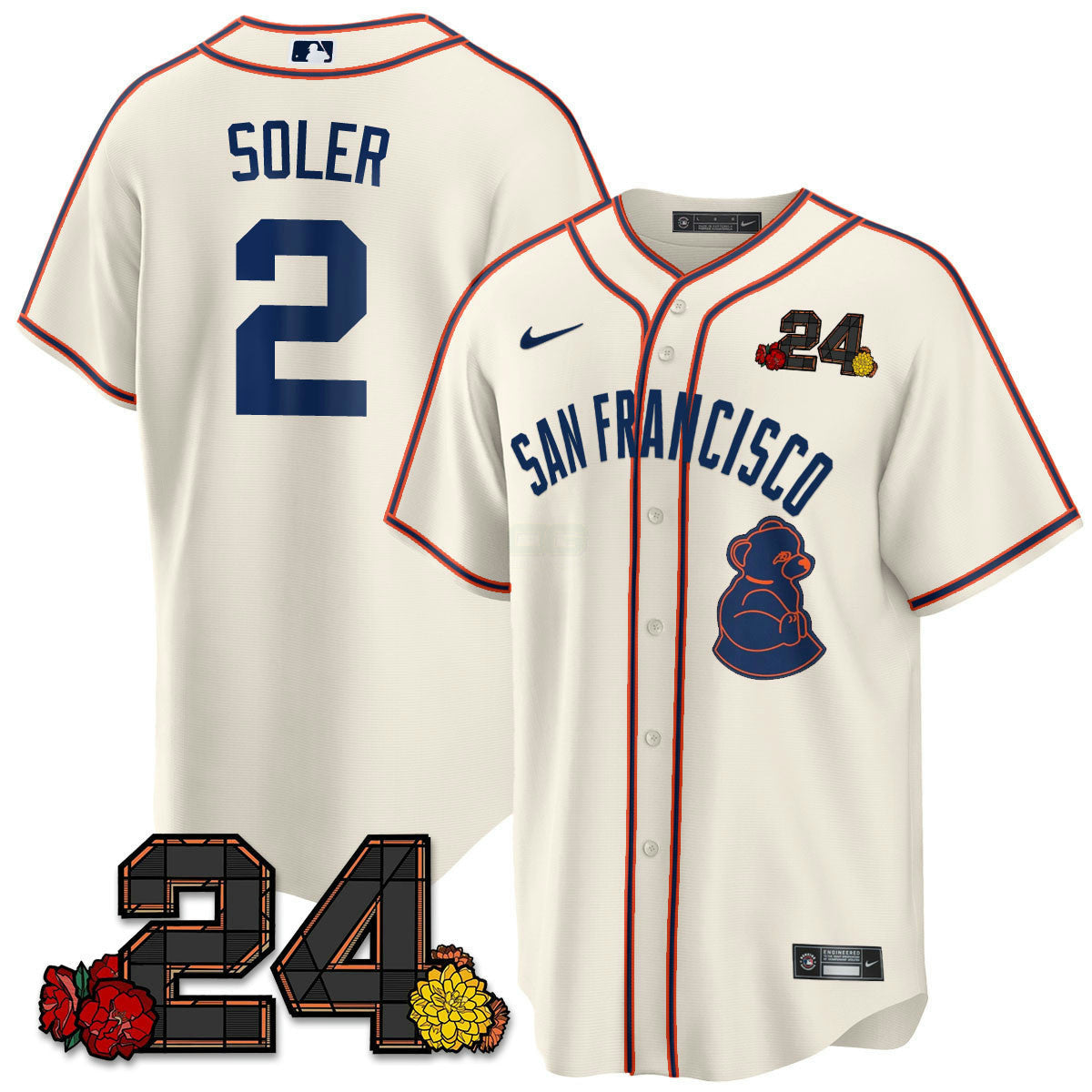 Camisa MLB Men’s San Francisco 2024 Willie Mays Patch Vapor Premier Limited Jersey V2
