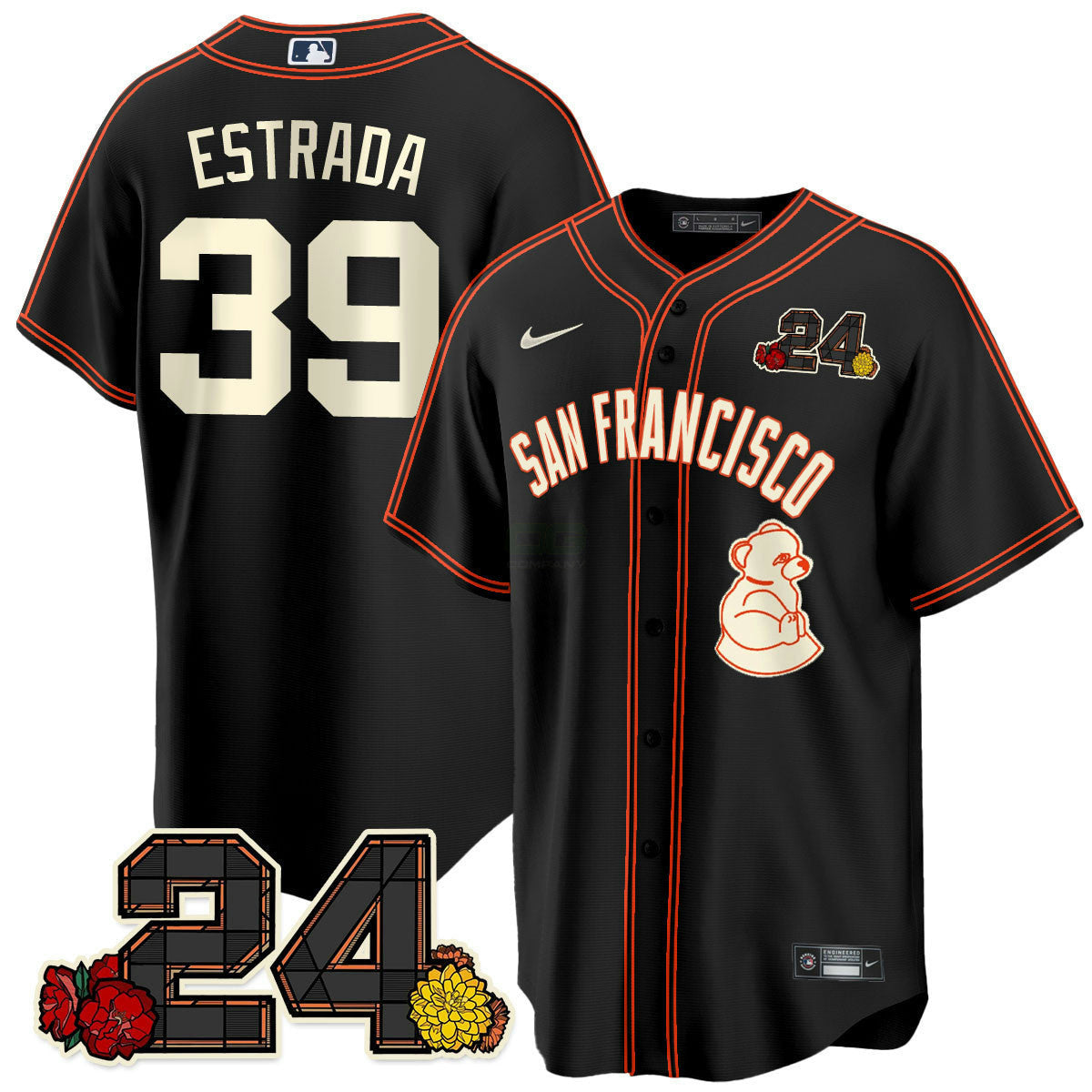 Camisa MLB Men’s San Francisco 2024 Willie Mays Patch Vapor Premier Limited Jersey V2