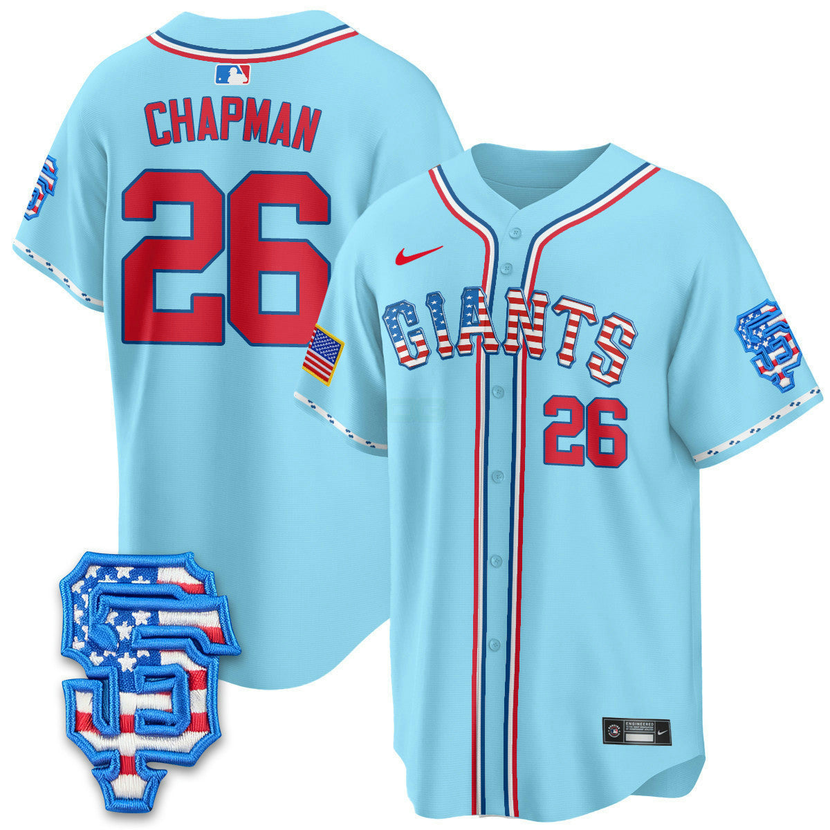 Camisa MLB Men’s San Francisco 2025 Fourth of July Vapor Premier Limited Jersey