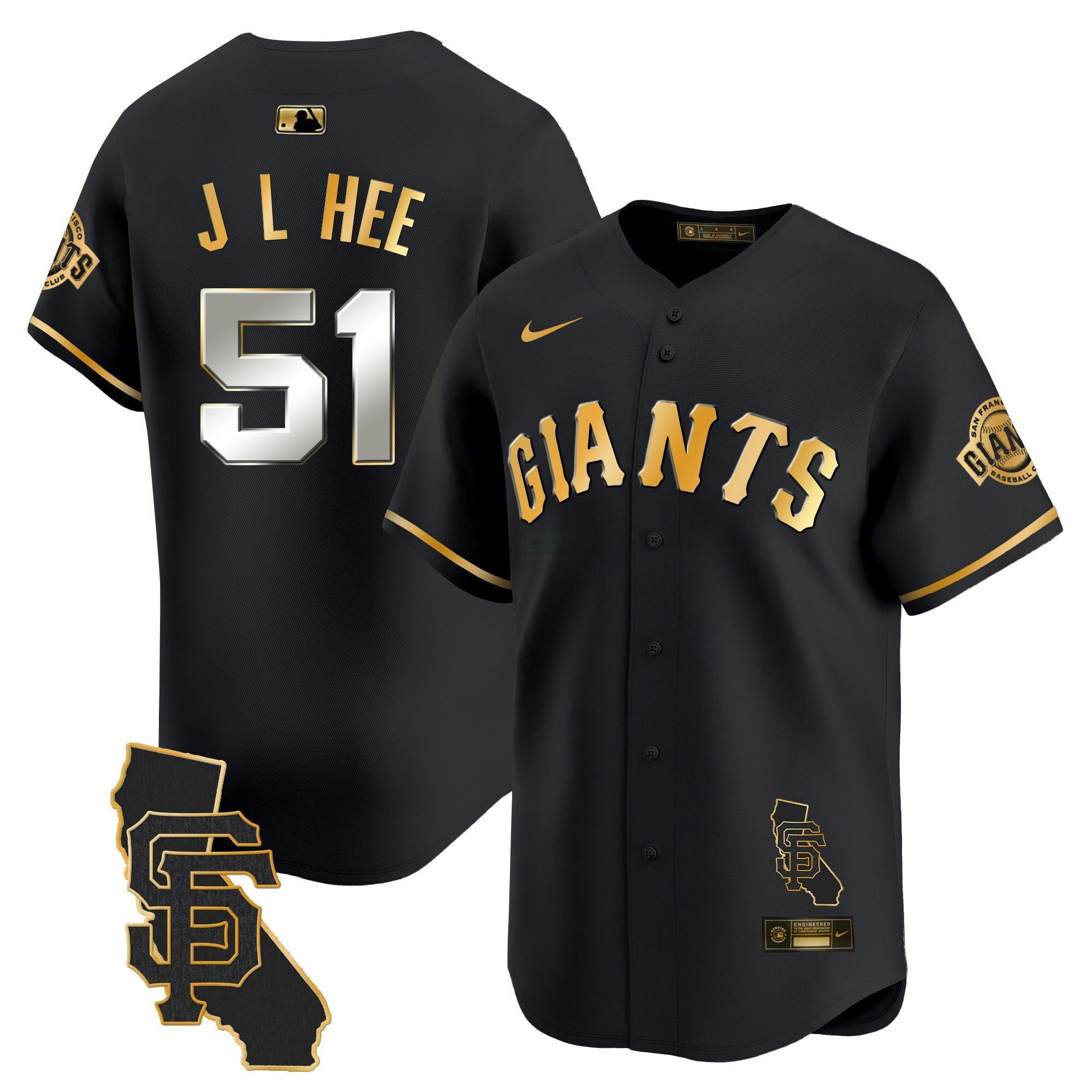 Camisa MLB Men’s San Francisco California Patch Vapor Premier Limited Jersey