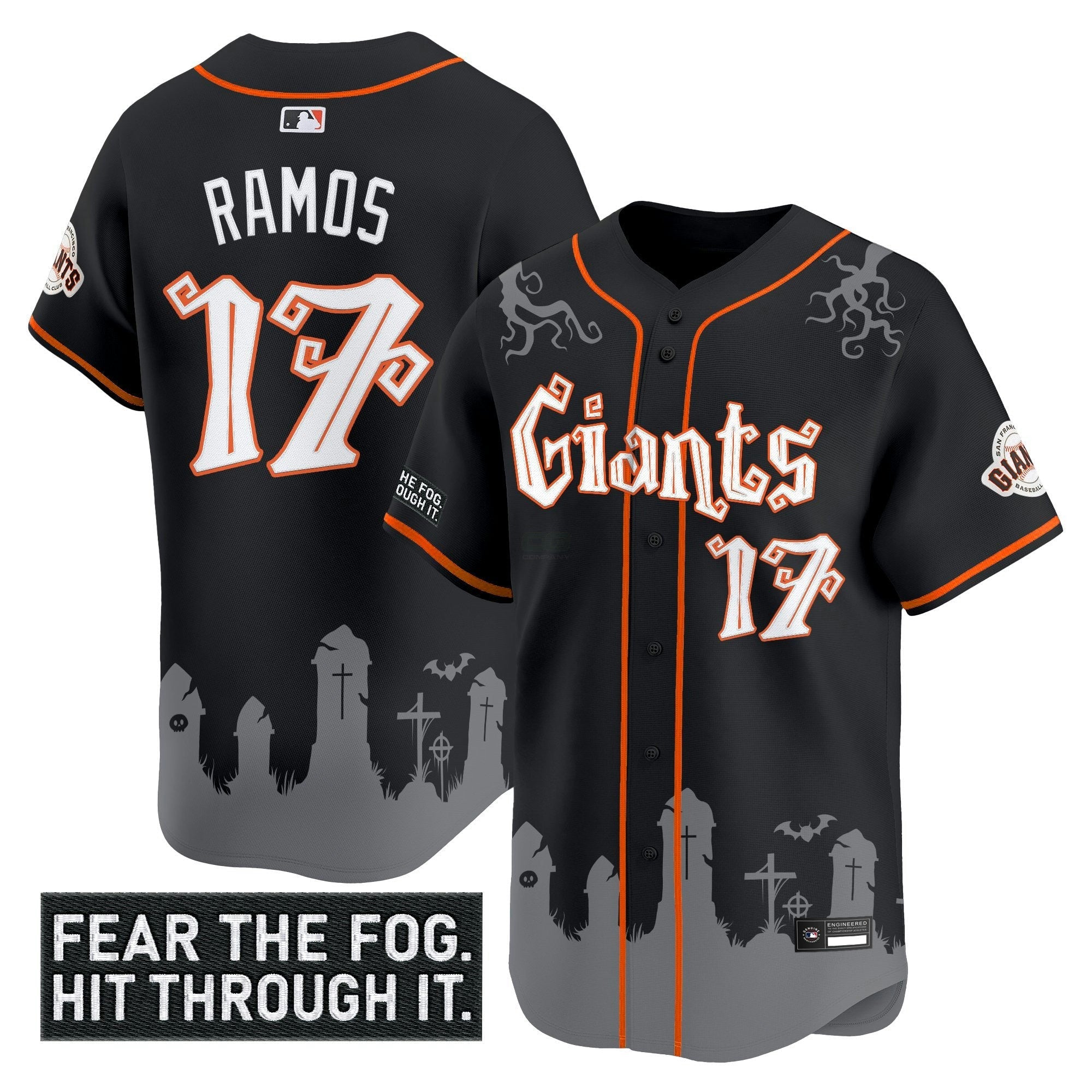 Camisa MLB Men’s San Francisco ‘Halloween Fog Edition’ Vapor Premier Limited Jersey