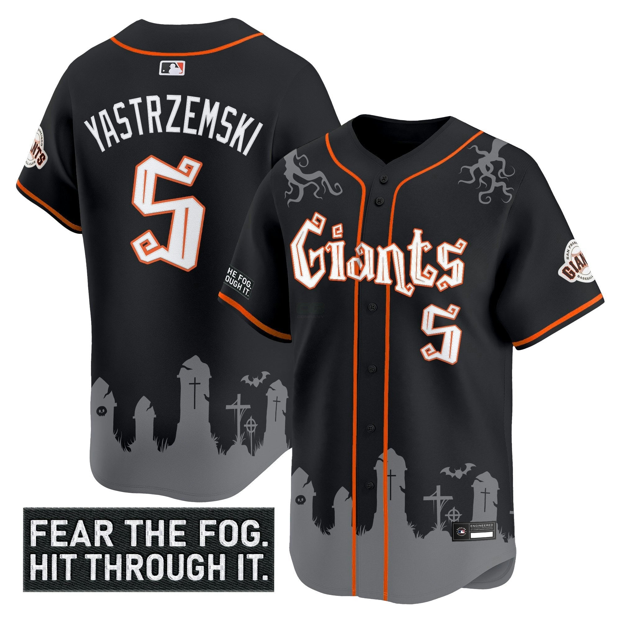 Camisa MLB Men’s San Francisco ‘Halloween Fog Edition’ Vapor Premier Limited Jersey