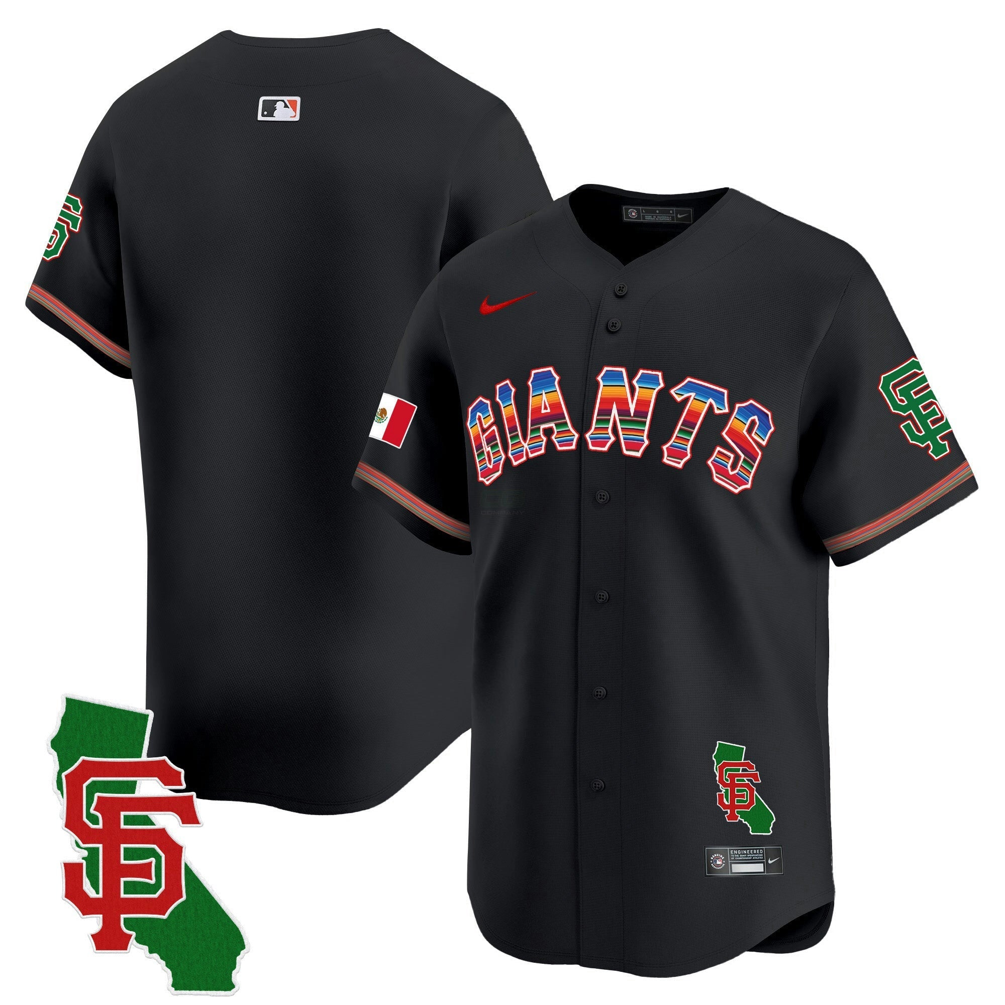 Camisa MLB Men’s San Francisco Mexico California Patch Vapor Premier Limited Jersey
