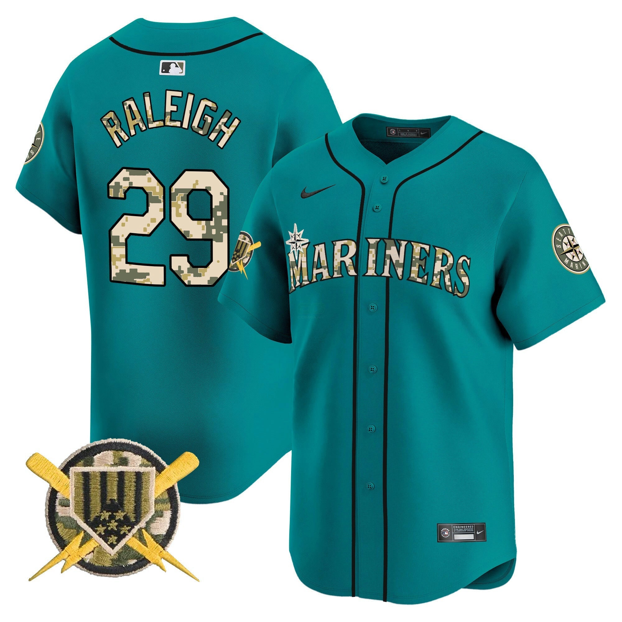 Camisa MLB Men’s Seattle Armed Forces Day Vapor Premier Limited Jersey