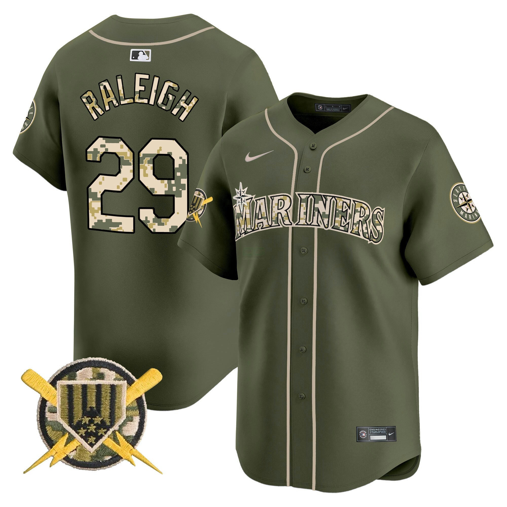 Camisa MLB Men’s Seattle Armed Forces Day Vapor Premier Limited Jersey
