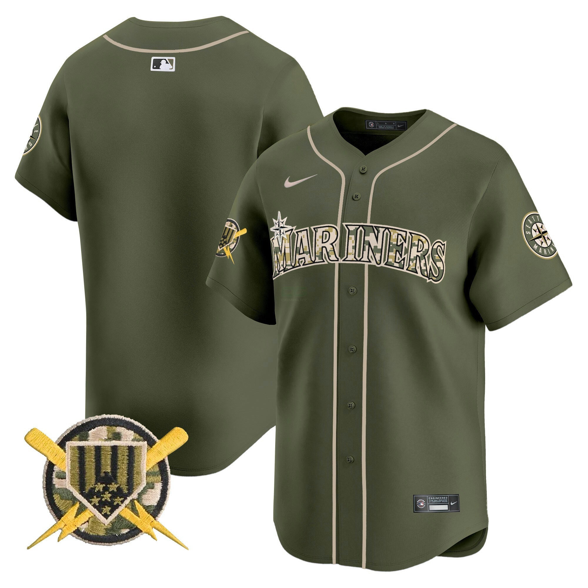 Camisa MLB Men’s Seattle Armed Forces Day Vapor Premier Limited Jersey