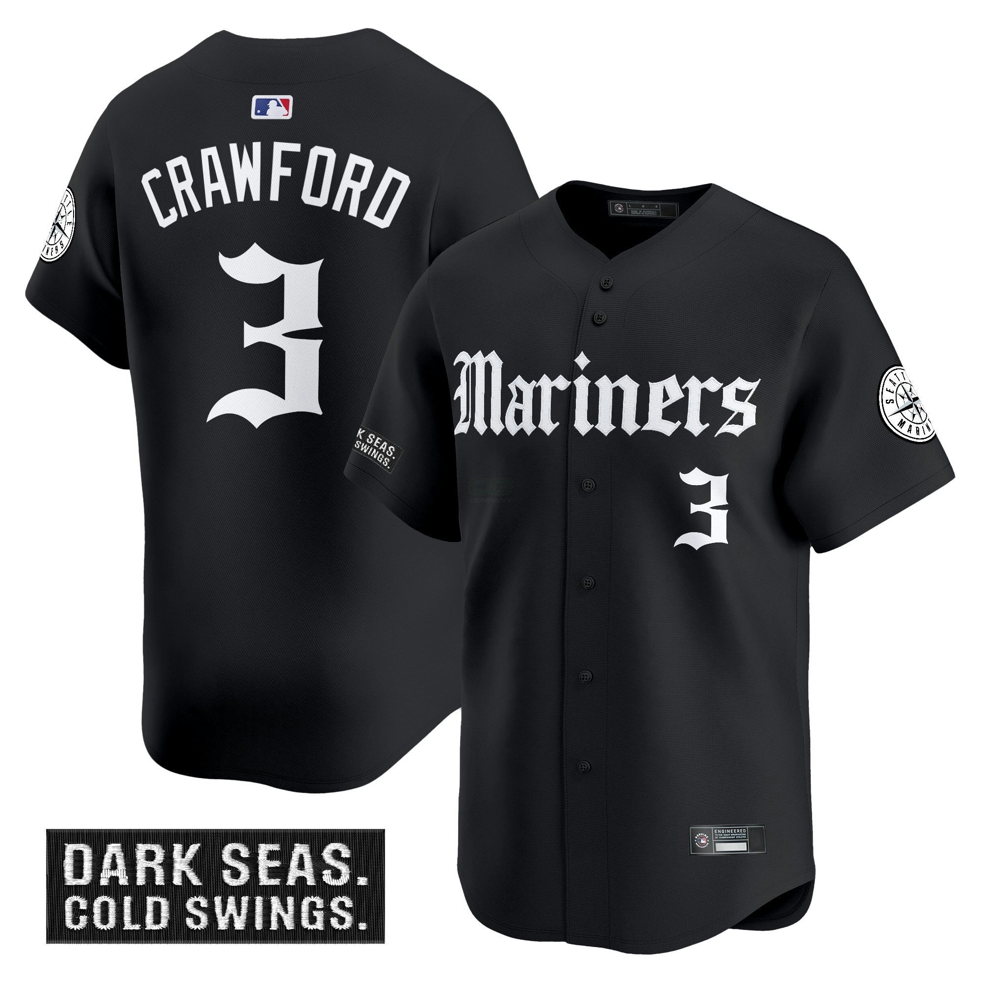 Camisa MLB Men’s Seattle ‘Deep Sea Gothic Edition’ Vapor Premier Limited Jersey V2