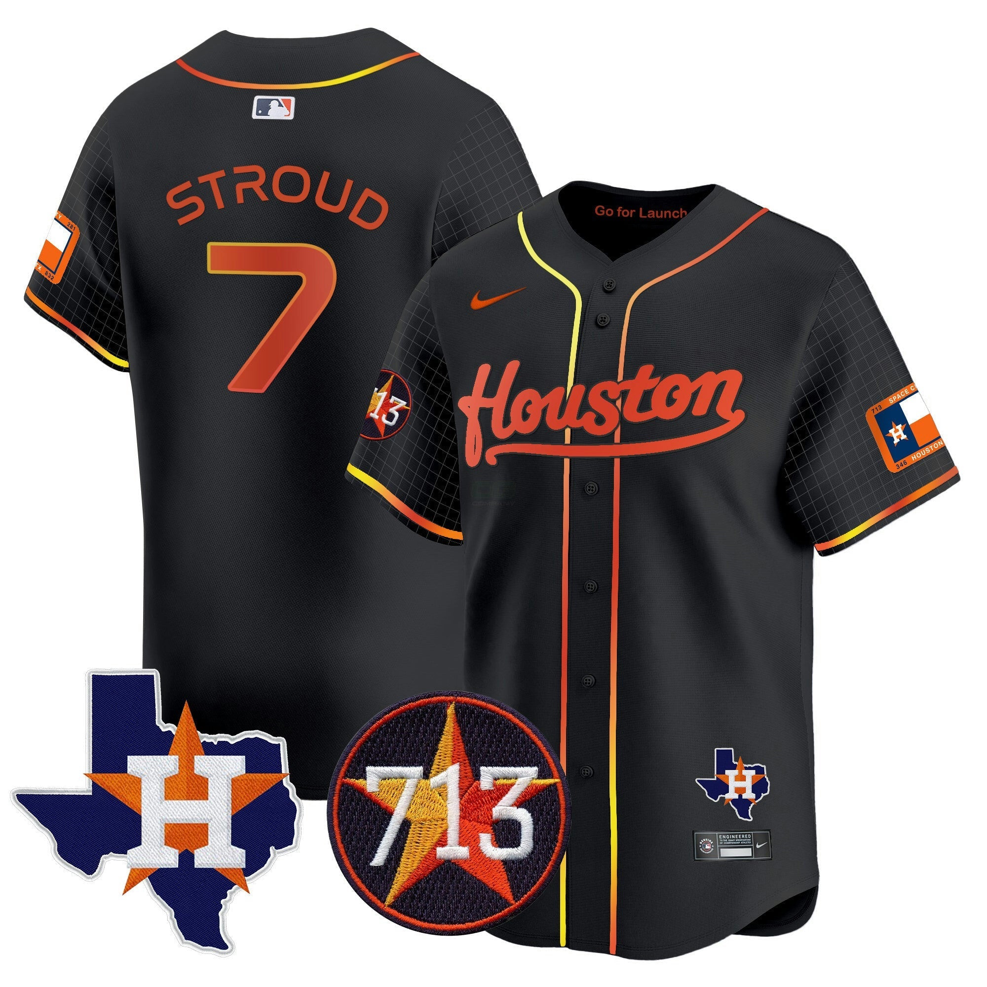 Camisa MLB Men’s Space City 713 Patch Vapor Premier Limited Jersey