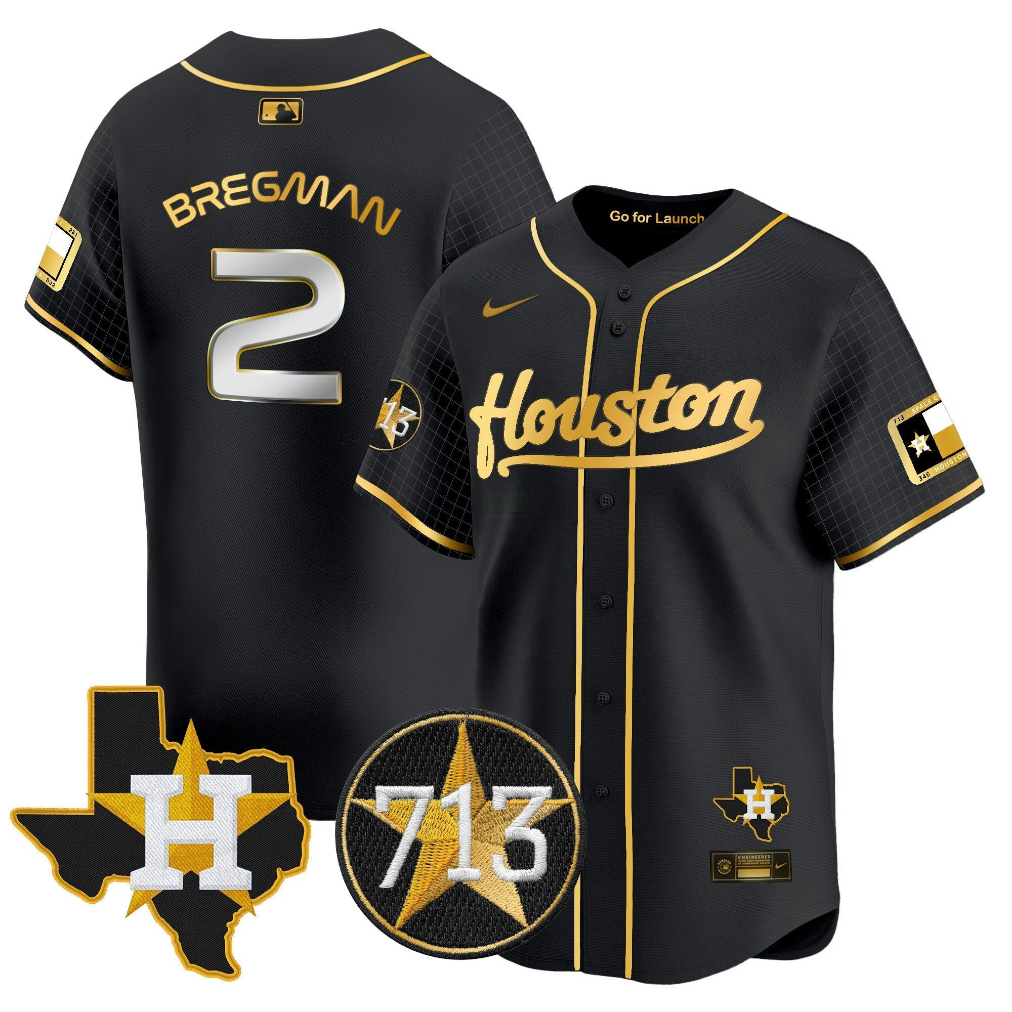 Camisa MLB Men’s Space City 713 Patch Vapor Premier Limited Jersey