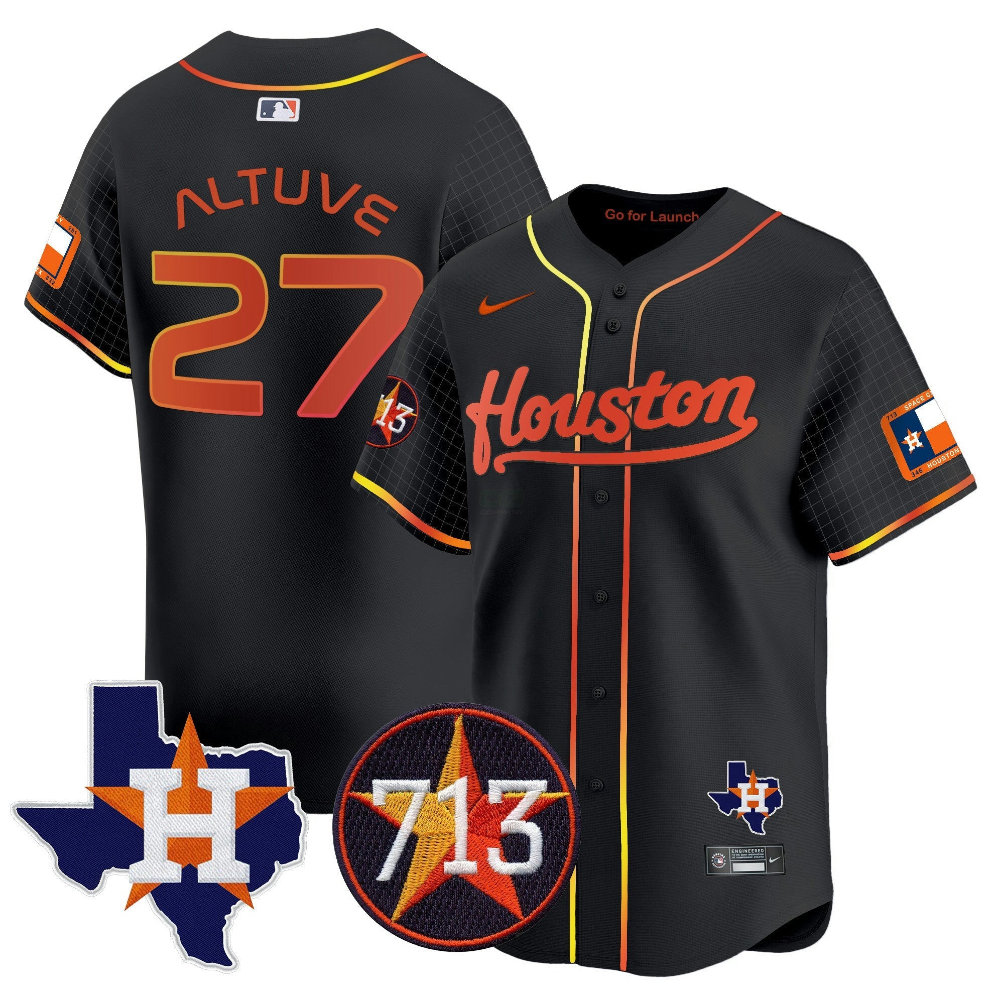 Camisa MLB Men’s Space City 713 Patch Vapor Premier Limited Jersey