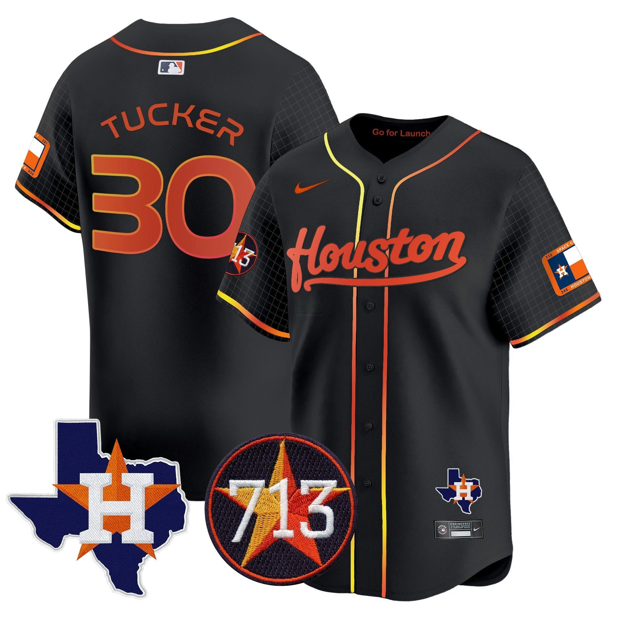 Camisa MLB Men’s Space City 713 Patch Vapor Premier Limited Jersey