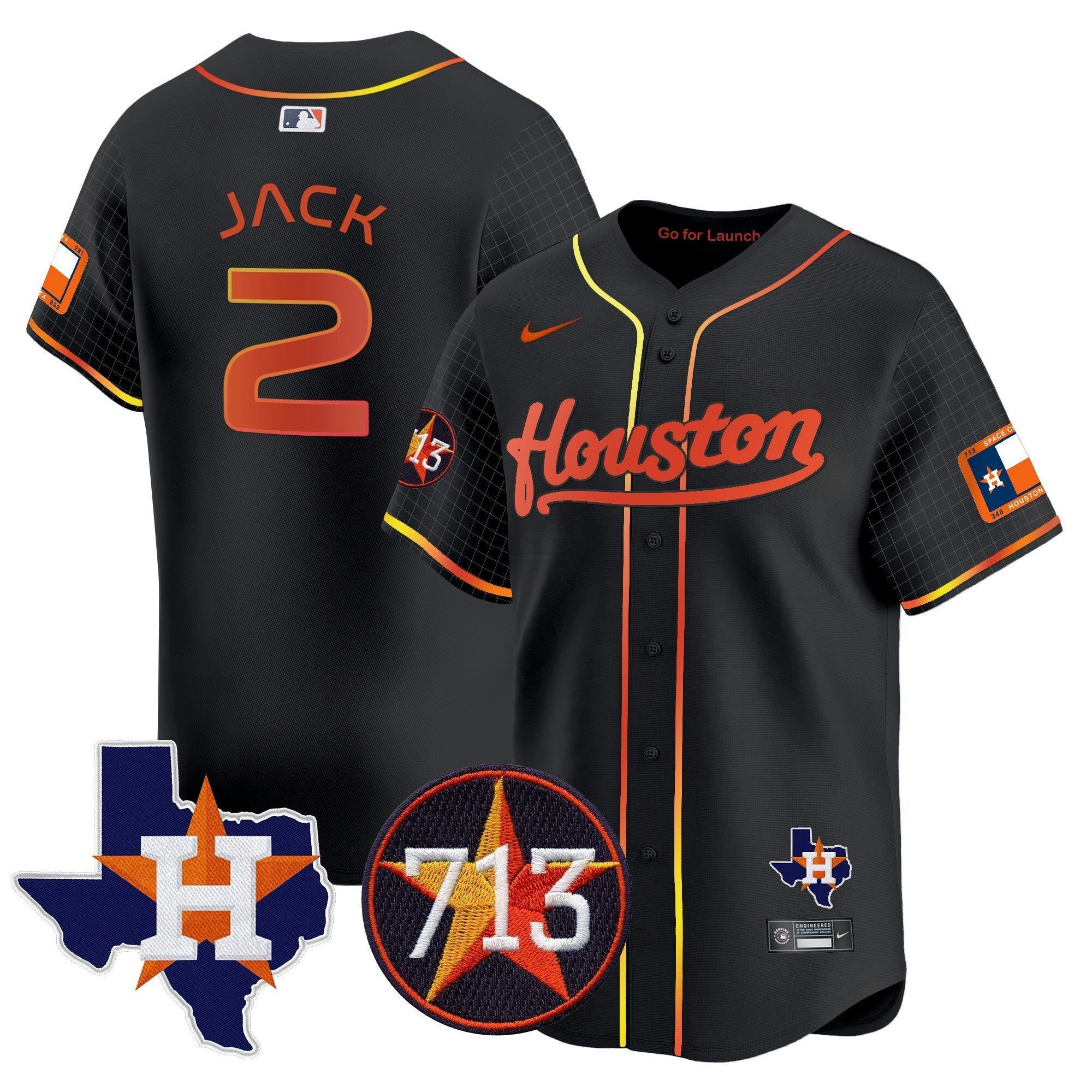 Camisa MLB Men’s Space City 713 Patch Vapor Premier Limited Jersey