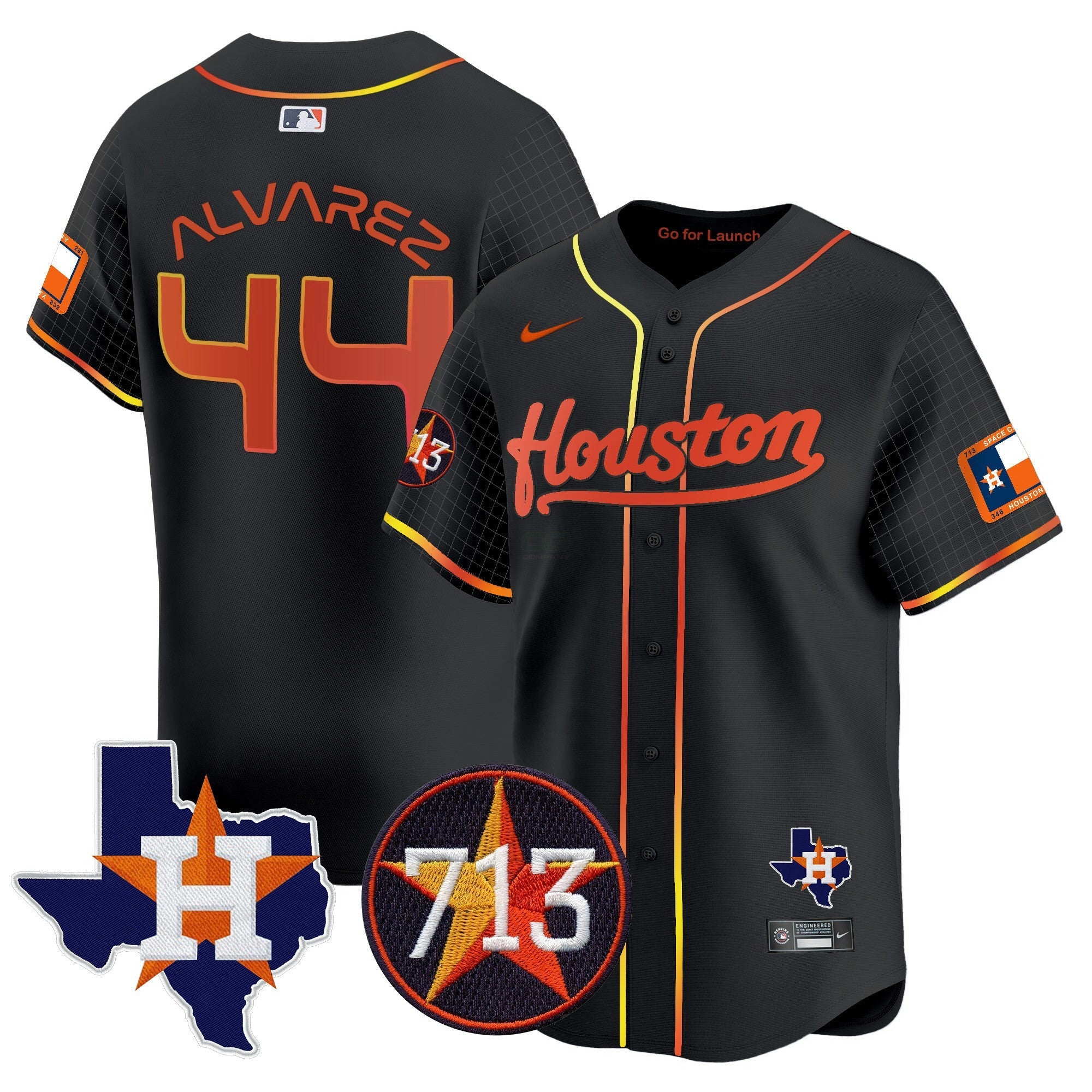 Camisa MLB Men’s Space City 713 Patch Vapor Premier Limited Jersey