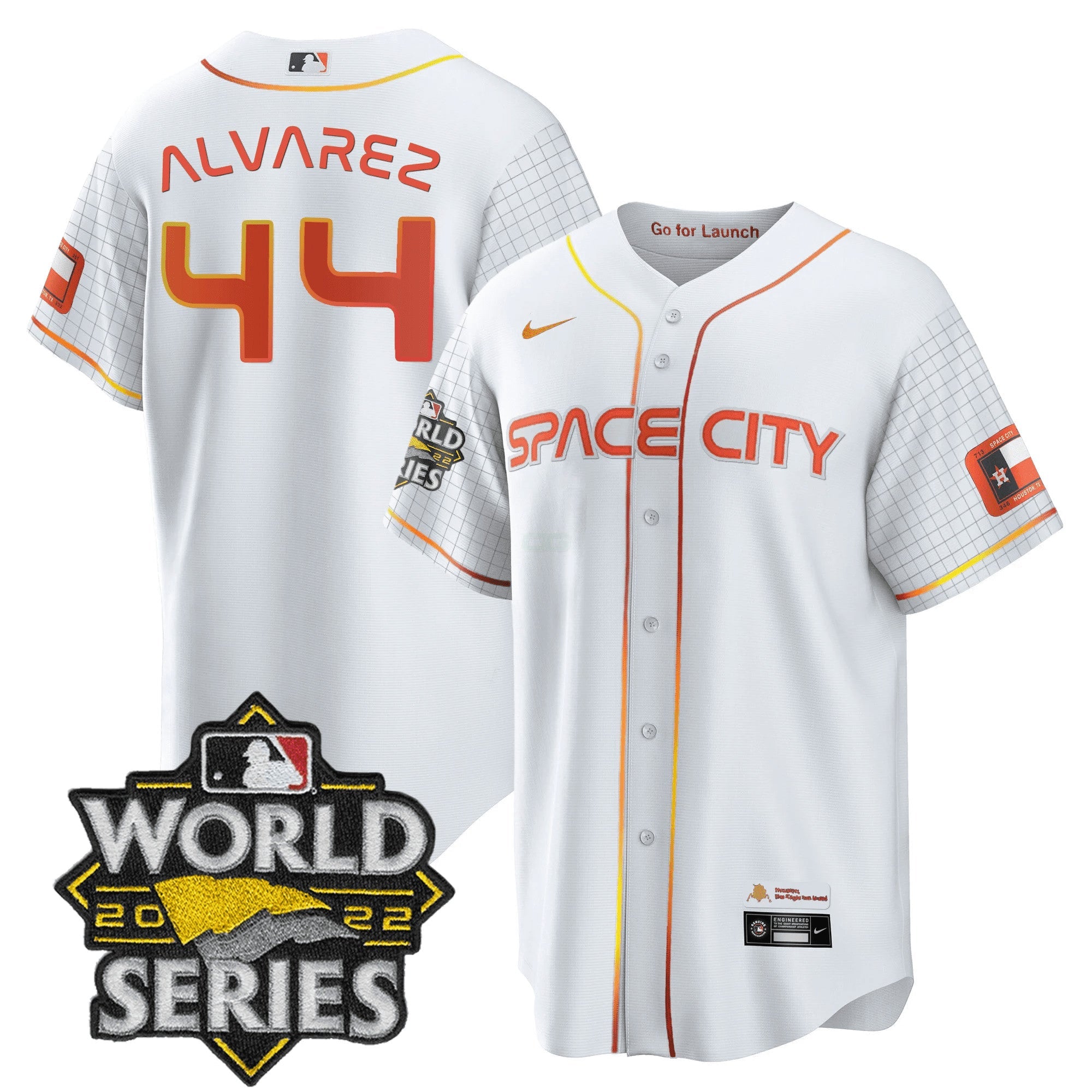 Camisa MLB Men’s Space City Preta & Branca Jersey