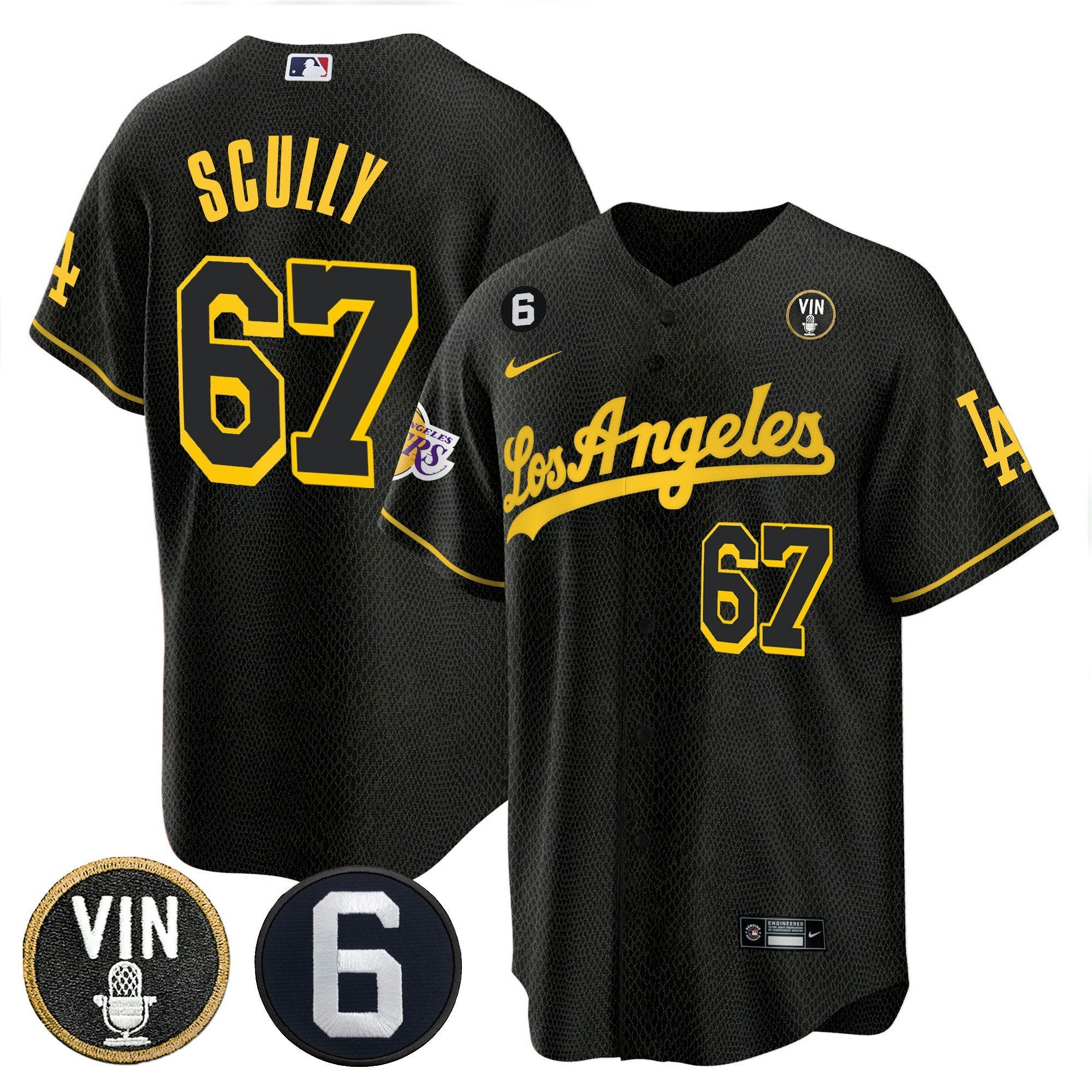 Camisa MLB Men’s Split – Lakers Cool Base Jersey
