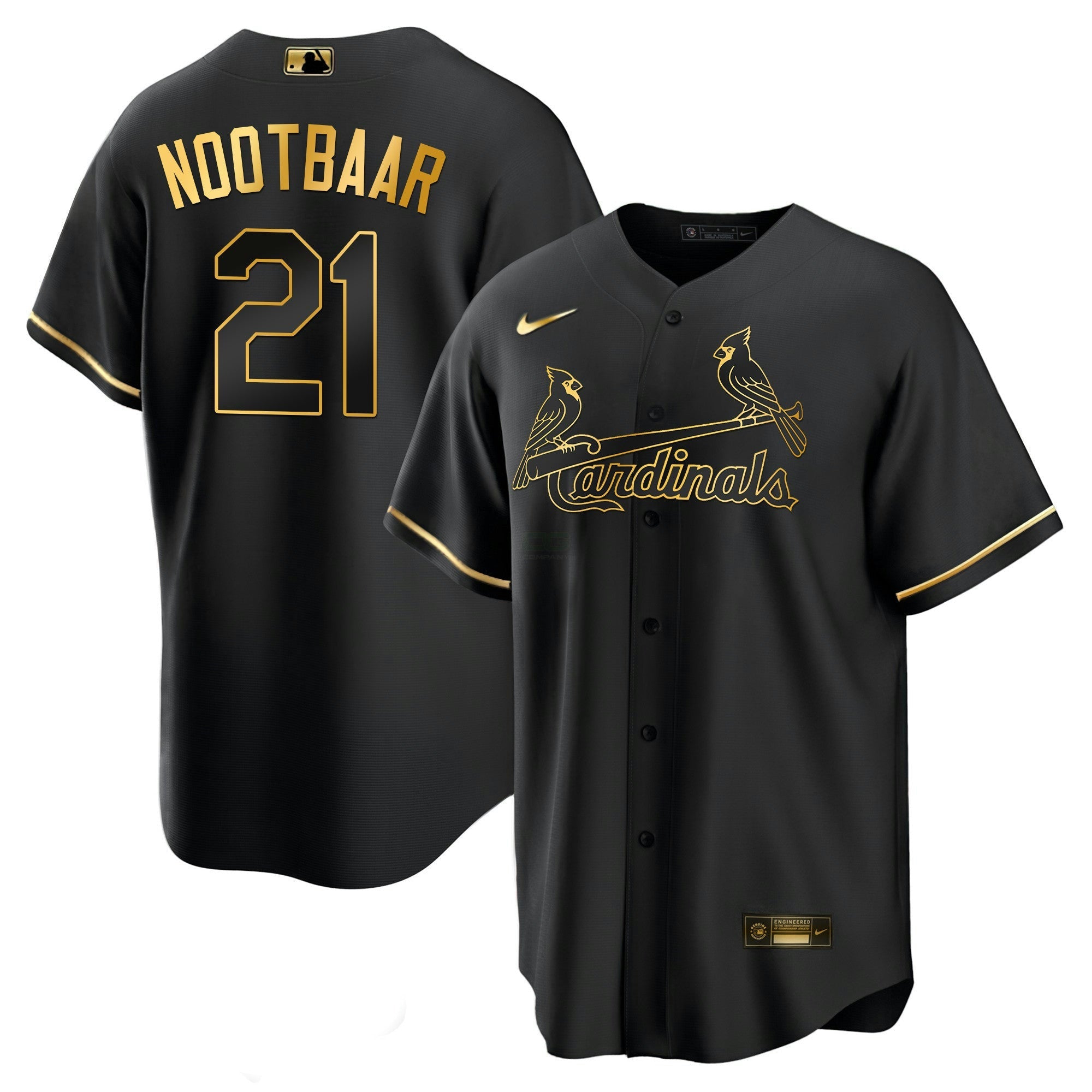 Camisa MLB Men’s St. Louis Black Limited & Dourada Jersey