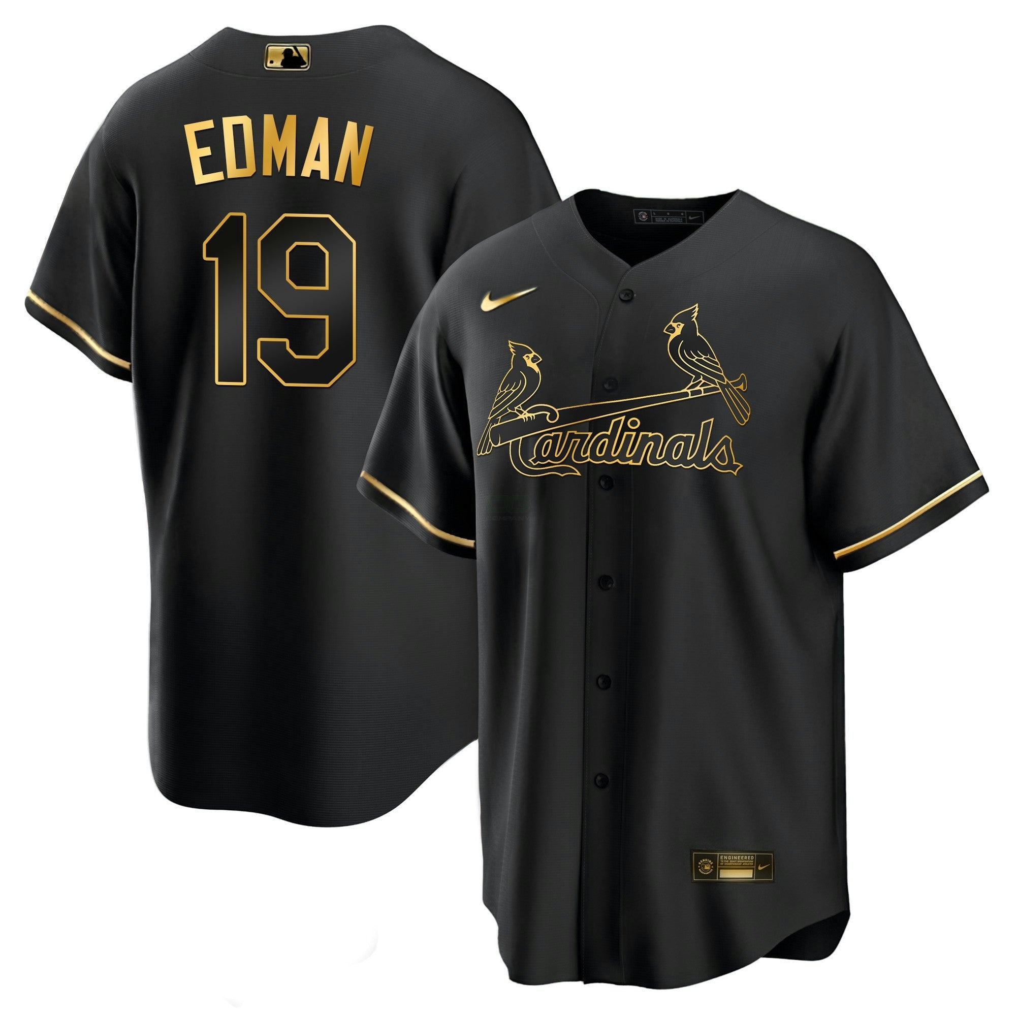 Camisa MLB Men’s St. Louis Black Limited & Dourada Jersey